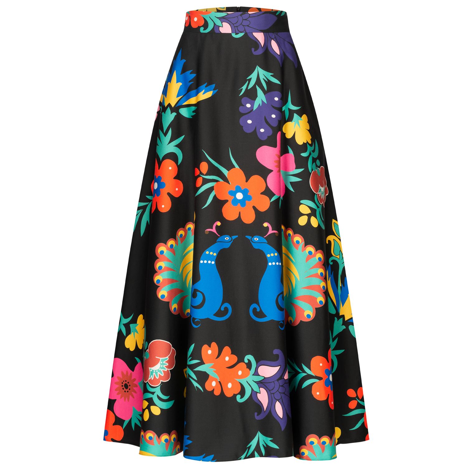 Peacock Print Skirt | Marianna Déri | Wolf & Badger