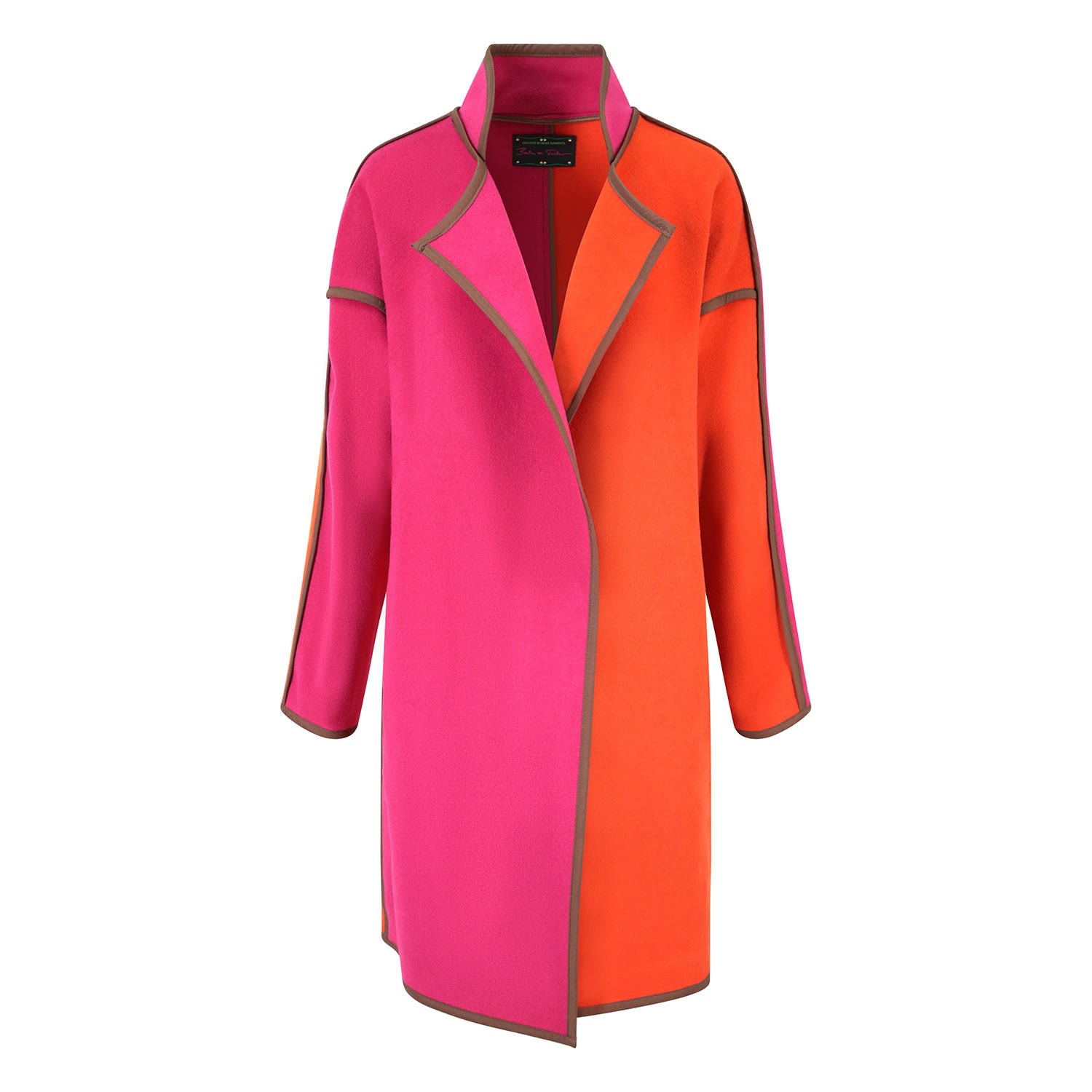 Pink Orange Oversized Cashmere Mix Space Coat | Beatrice von