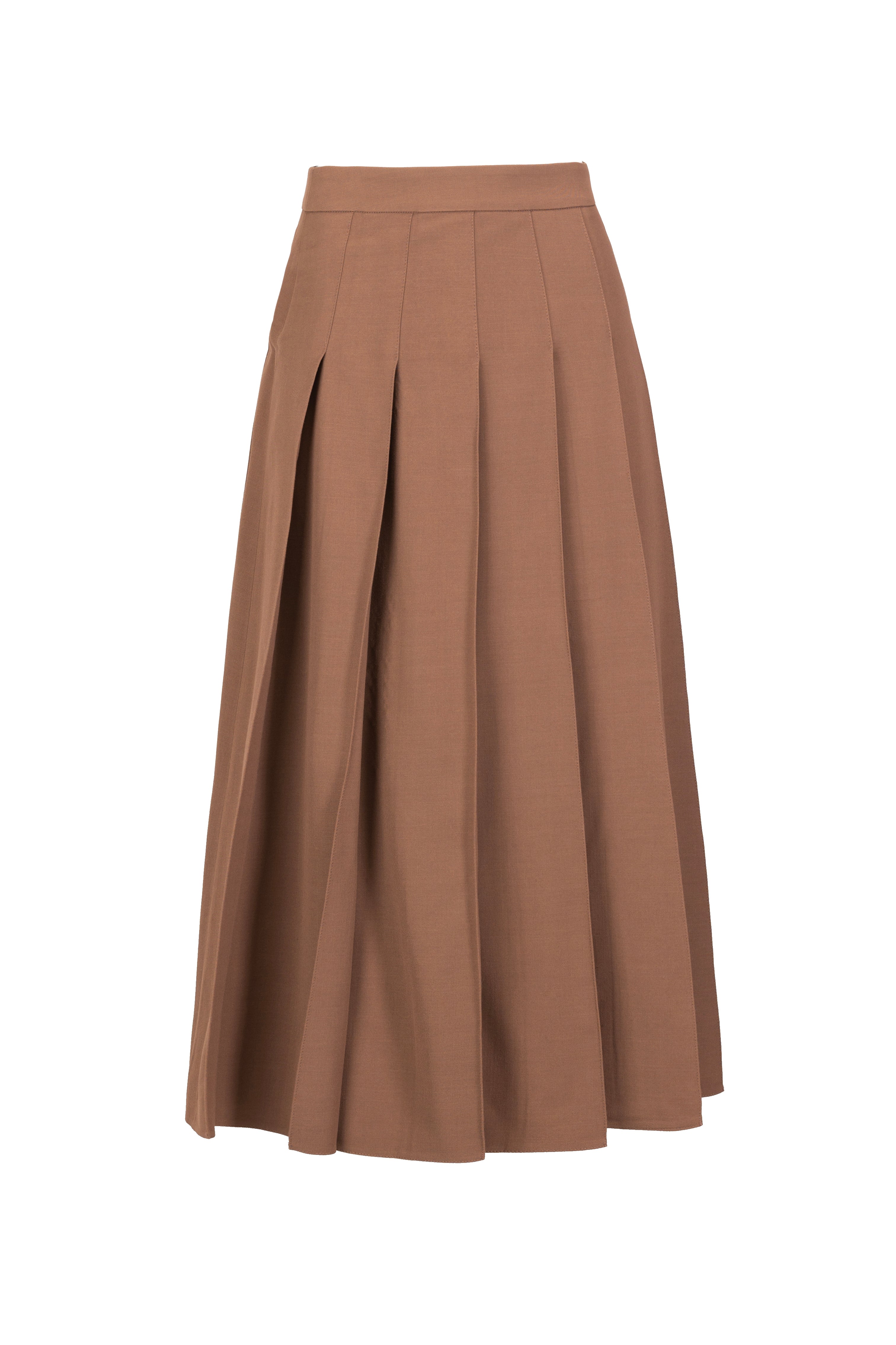 Black pleated skirt brown online