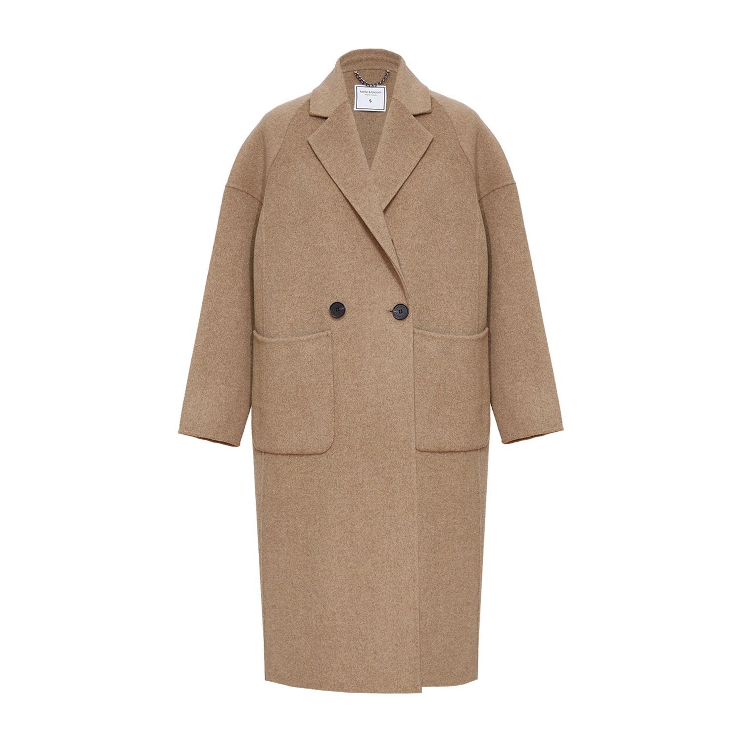 Publisher Double-Breasted Wool Blend Coat - Oat | Belle & Bloom