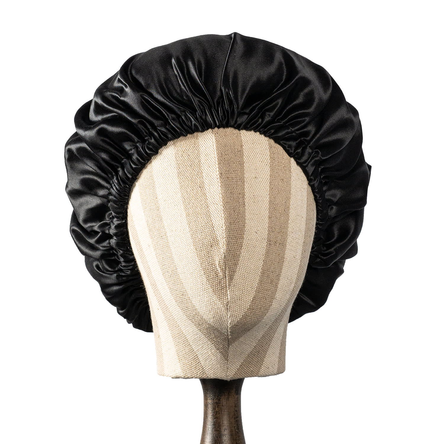 Pure Mulberry Silk Black Hair Bonnet | Single Layer With
