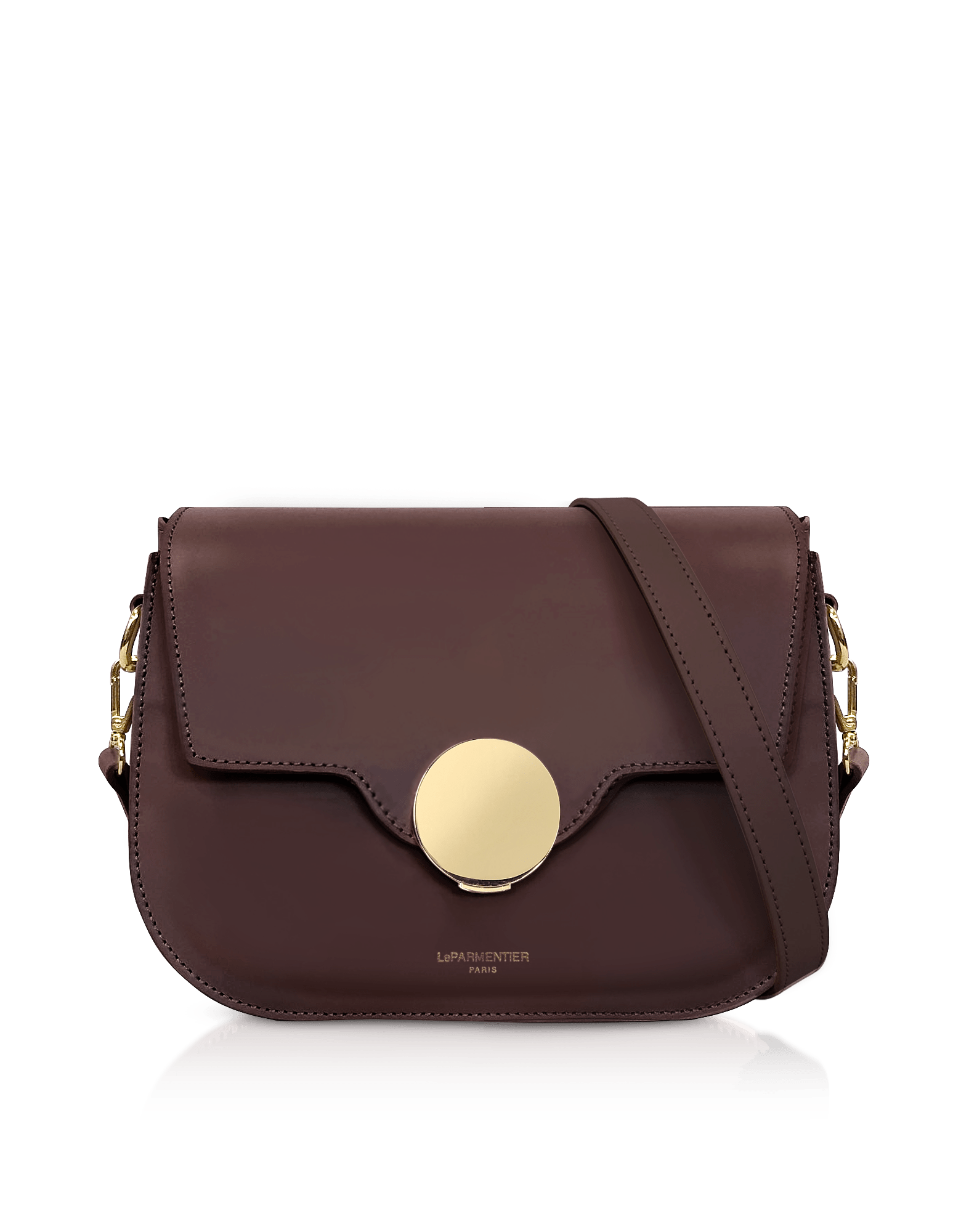 San Pedro Leather Shoulder Bag Wine Red Color Le Parmentier