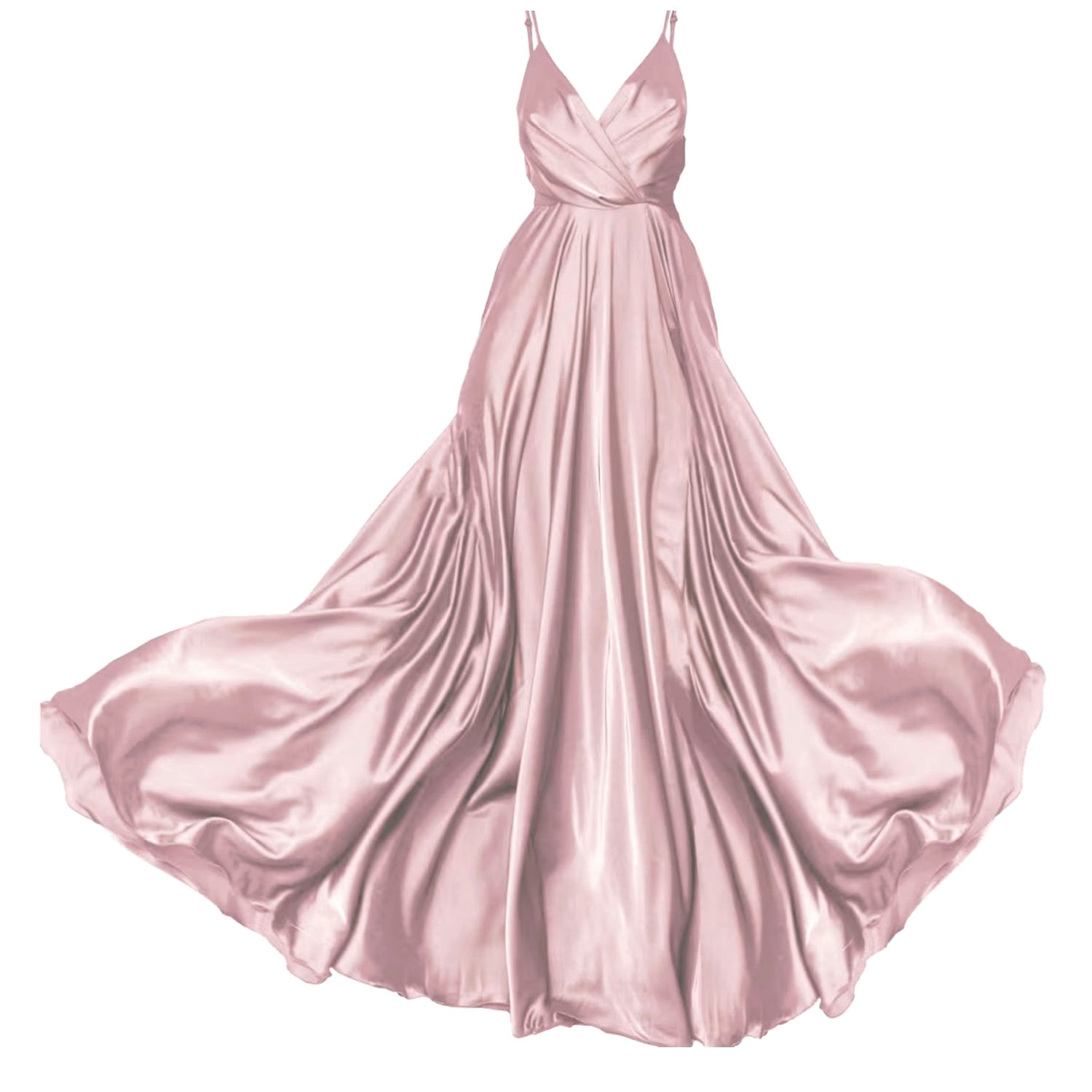 Lilla Satin Long Evening Dress | Angelika Jozefczyk