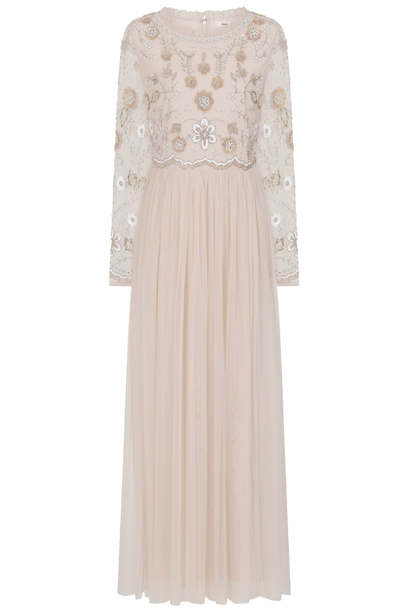 Floral embellished maxi dress hot sale