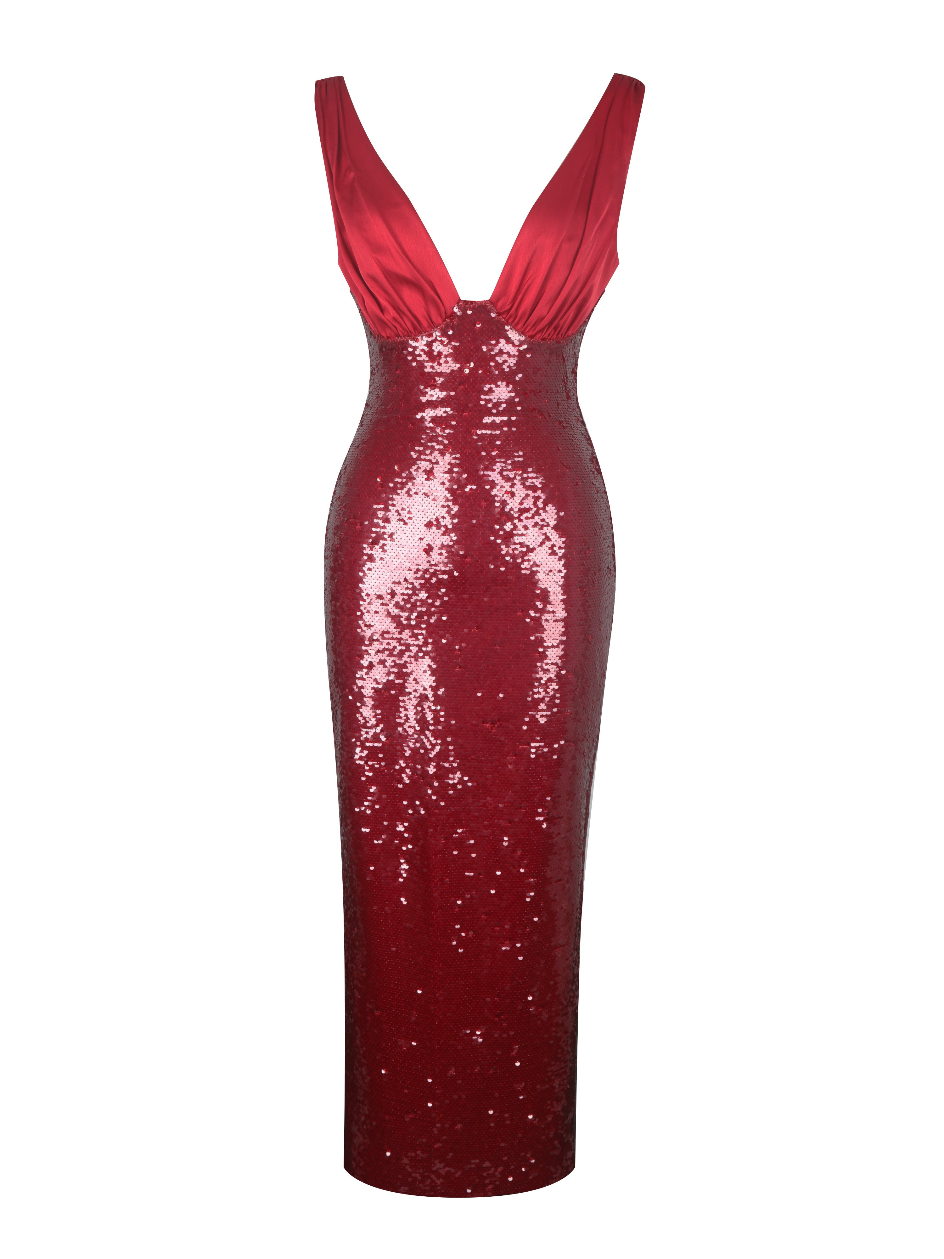crimson midi dress Crimson Chateau Damask Midi Dress