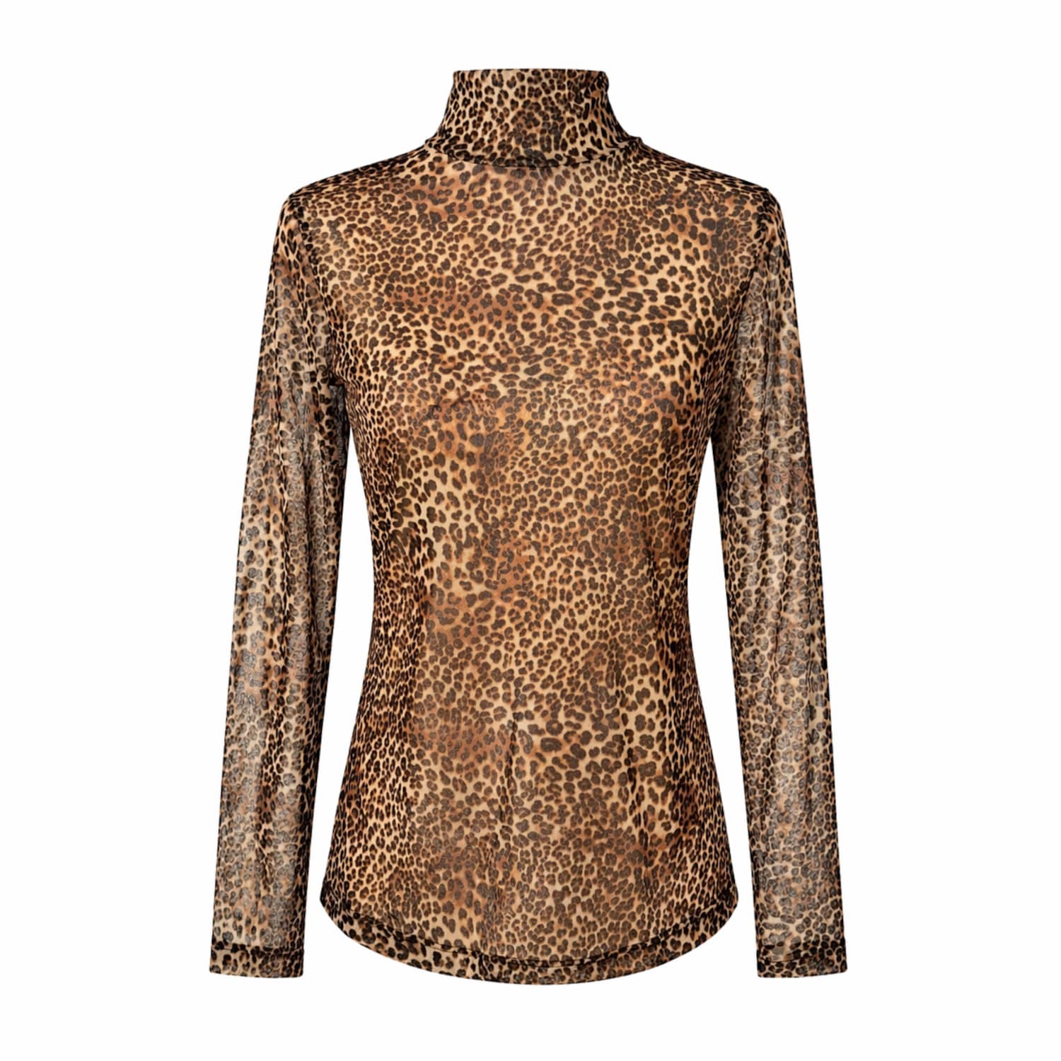 トップス Turtleneck Sage Cat & Mouse 3y Sheer Leopard Print Mesh Turtleneck Top | Oh!Zuza night&day | Wolf