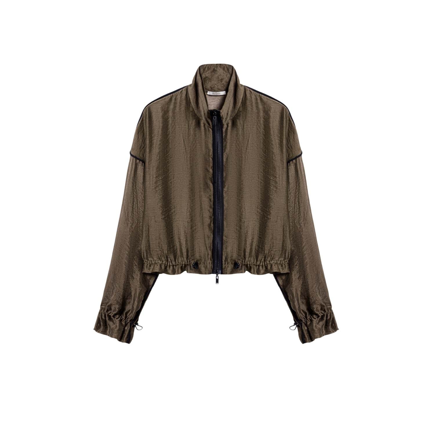 Sheer Zip-Front Jacket | NOCTURNE | Wolf & Badger