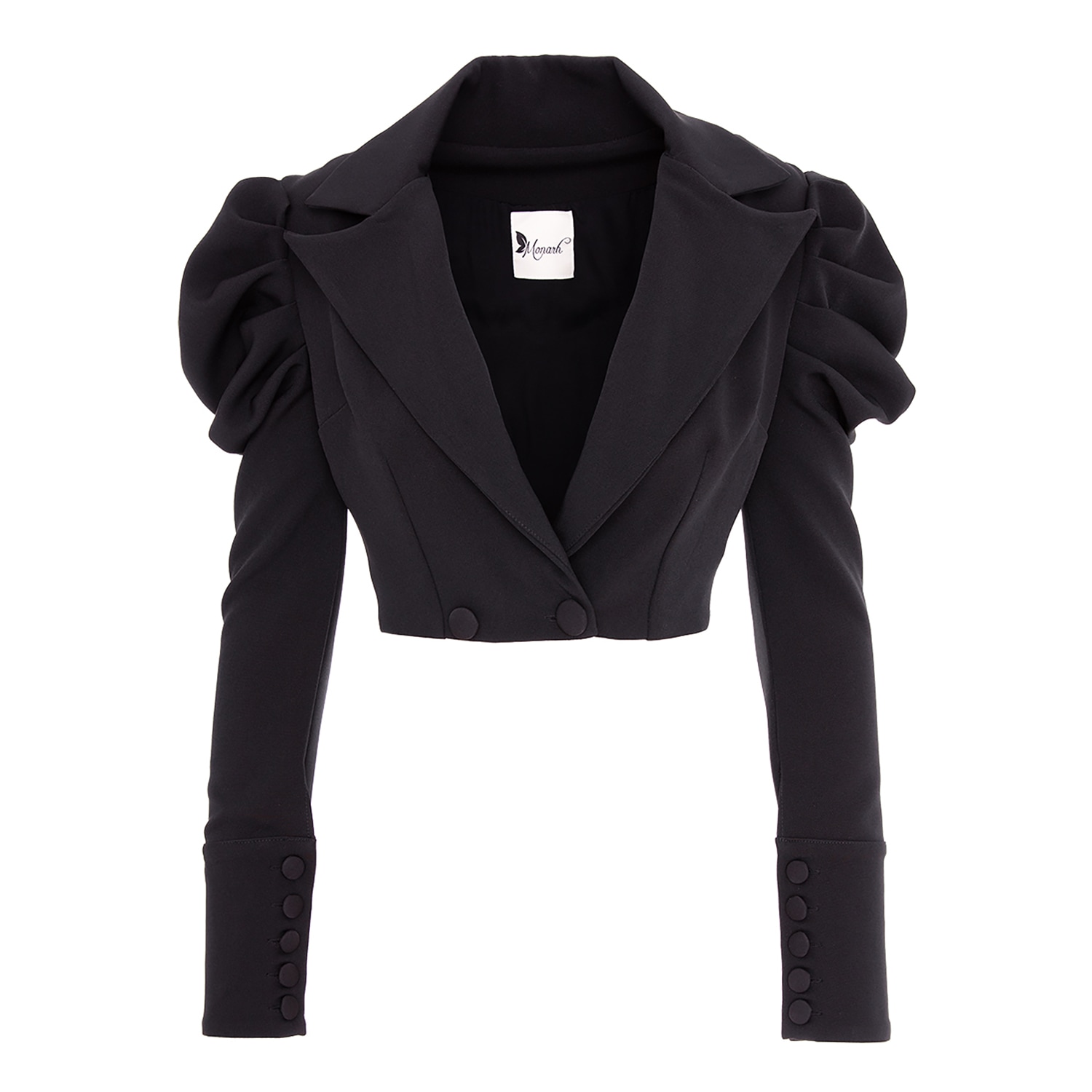 Puff sleeve black blazer online