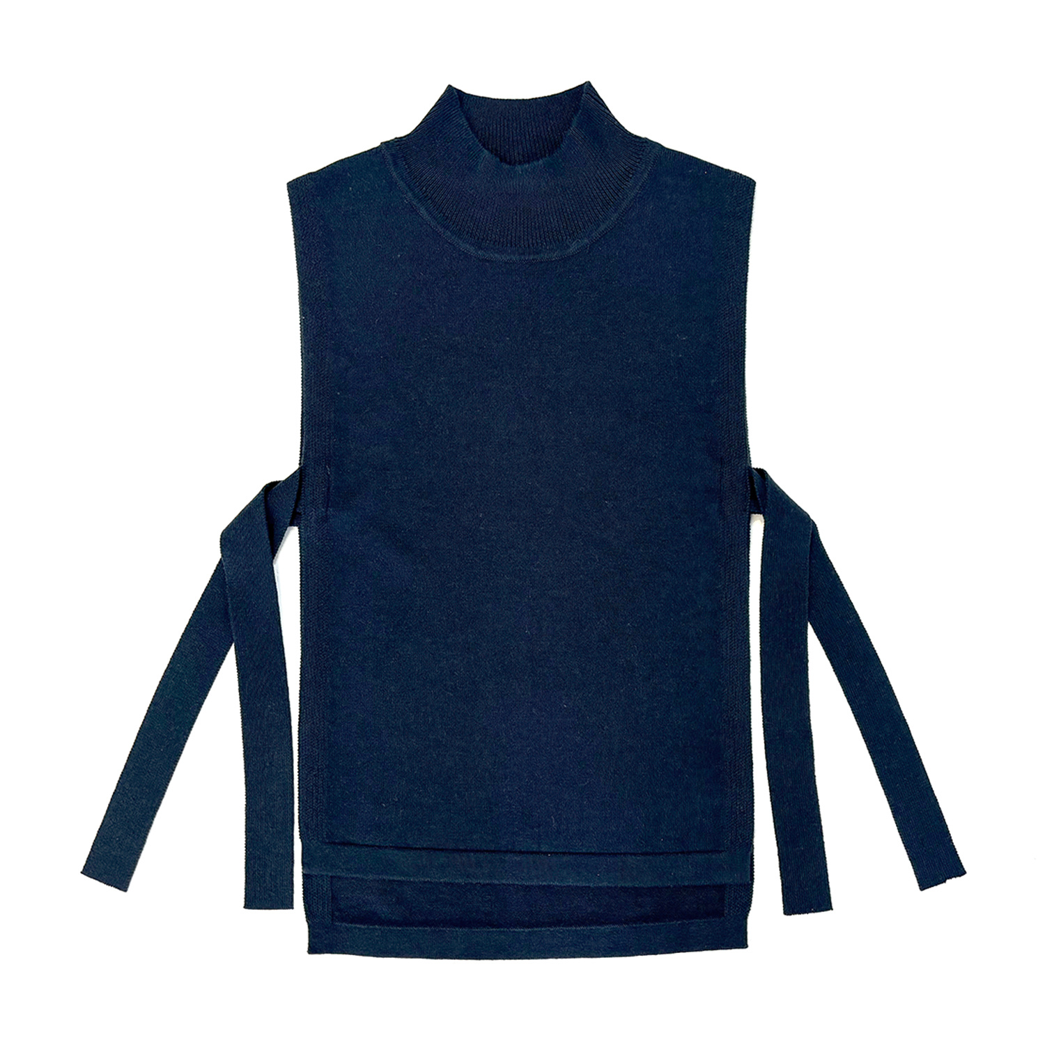 Silk Cashmere Side Tie Sweater Vest - Navy | Zenzee | Wolf & Badger