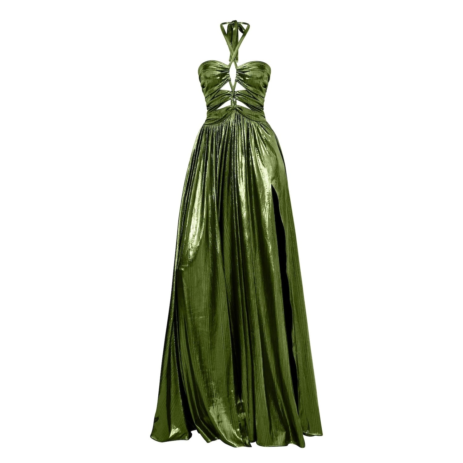 jonathan simkhai green metallic dress Jonathan Simkhai Green Moire Dress (Size 0)