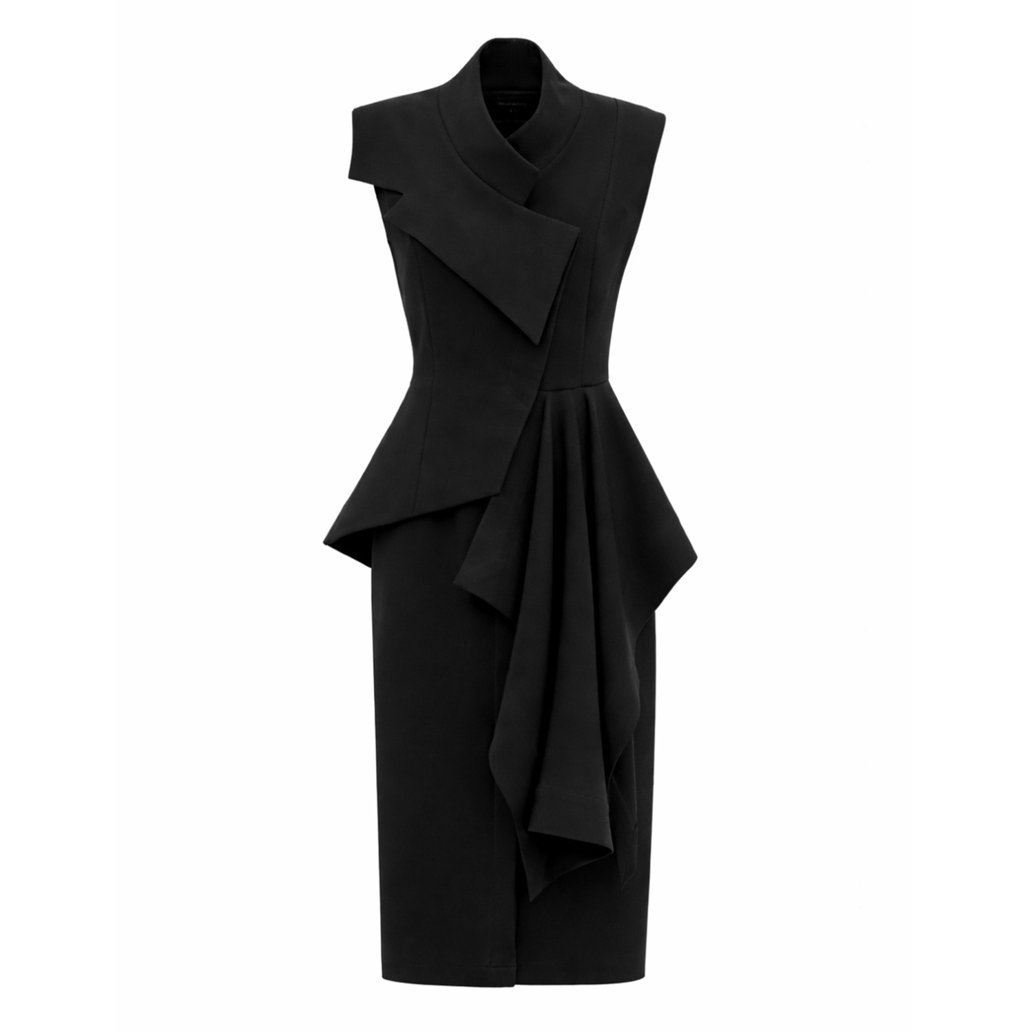 black sleeveless button down dress Front Mini  Sofi Stella Women's & Children's Boutique 18 Length Lying Flat Black Cotton Sleeveless Button Down