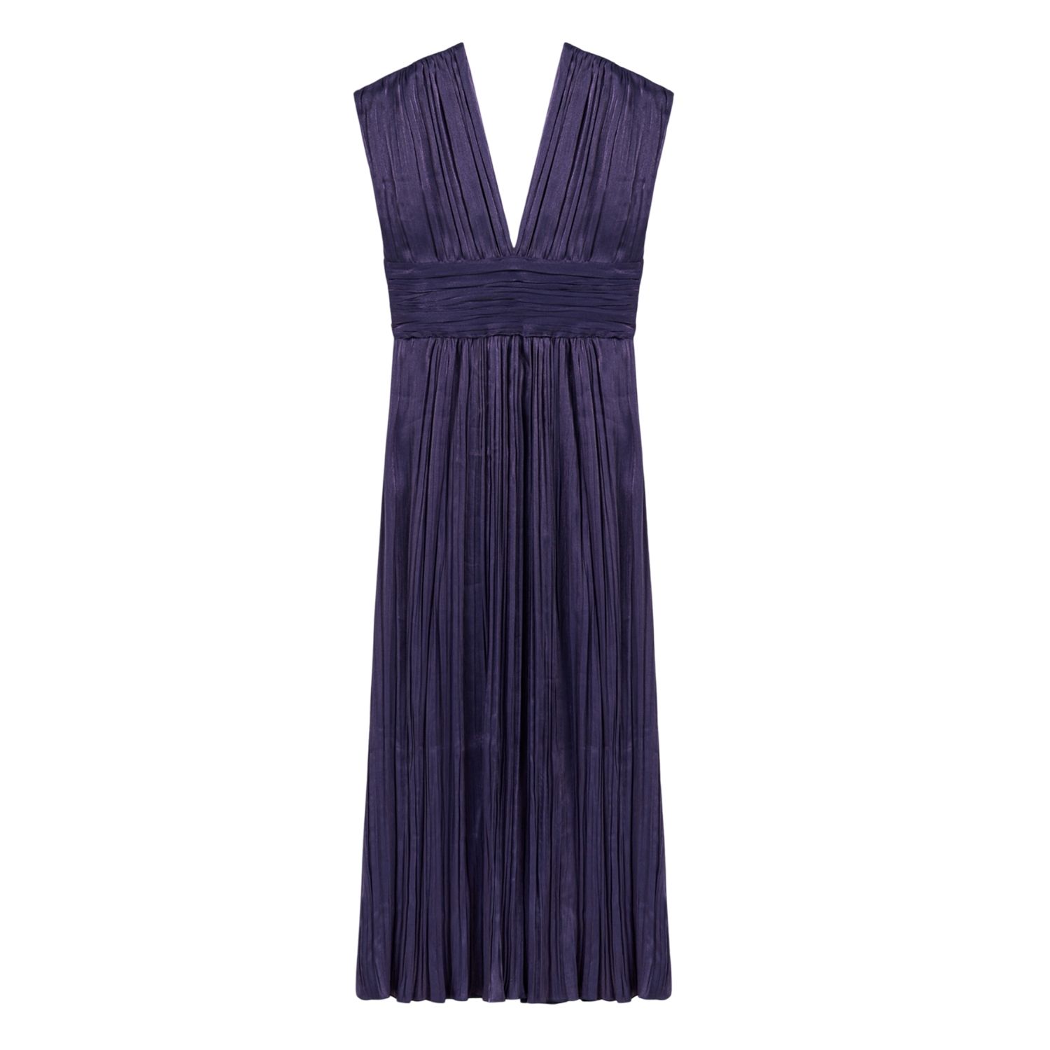 violeta pleated sleeveless midi dress Ulla Johnson Violeta Pleated Sleeveless Midi Dress