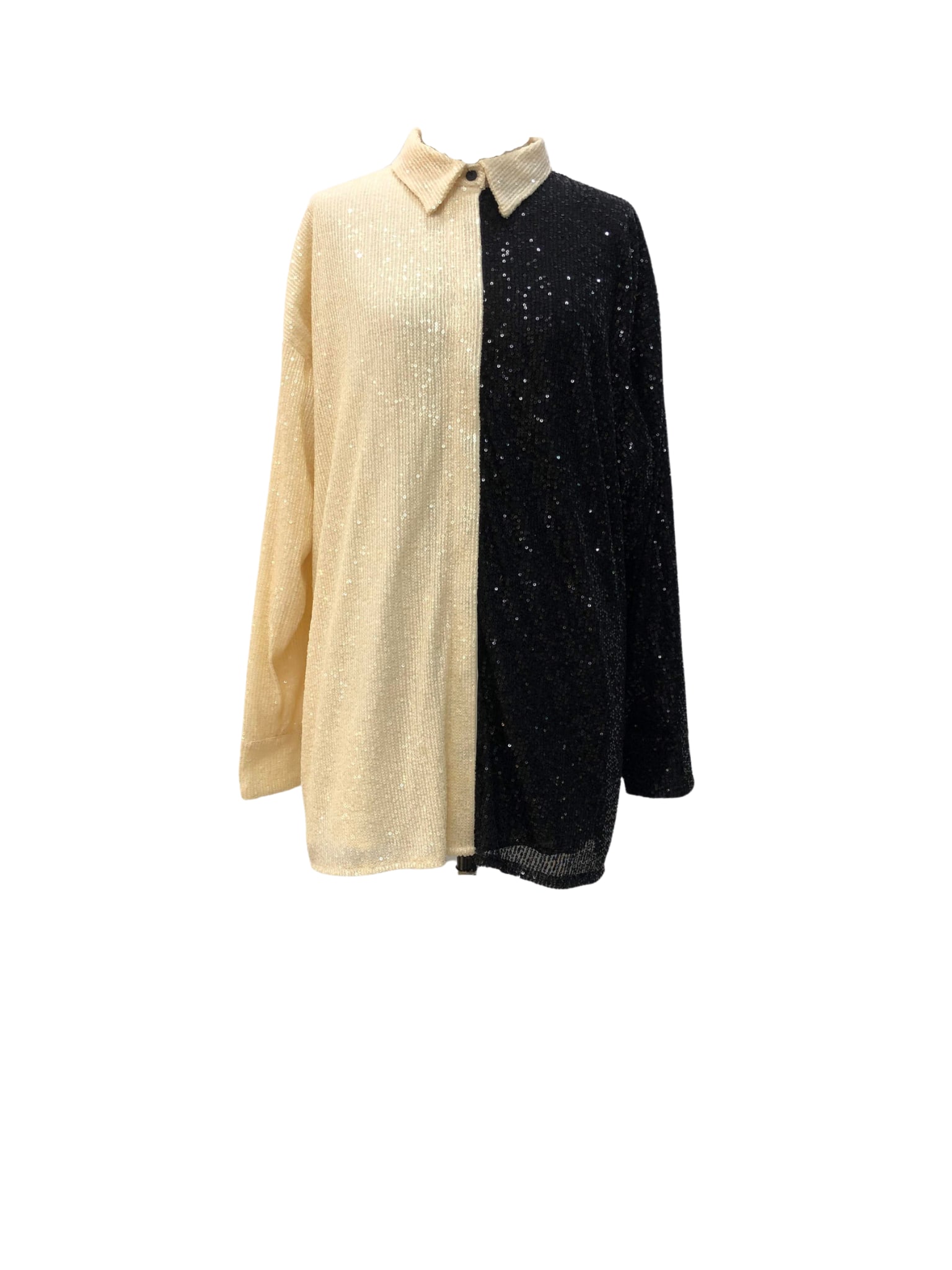 DONDUP sequin-embellished bouclé shirt - Black