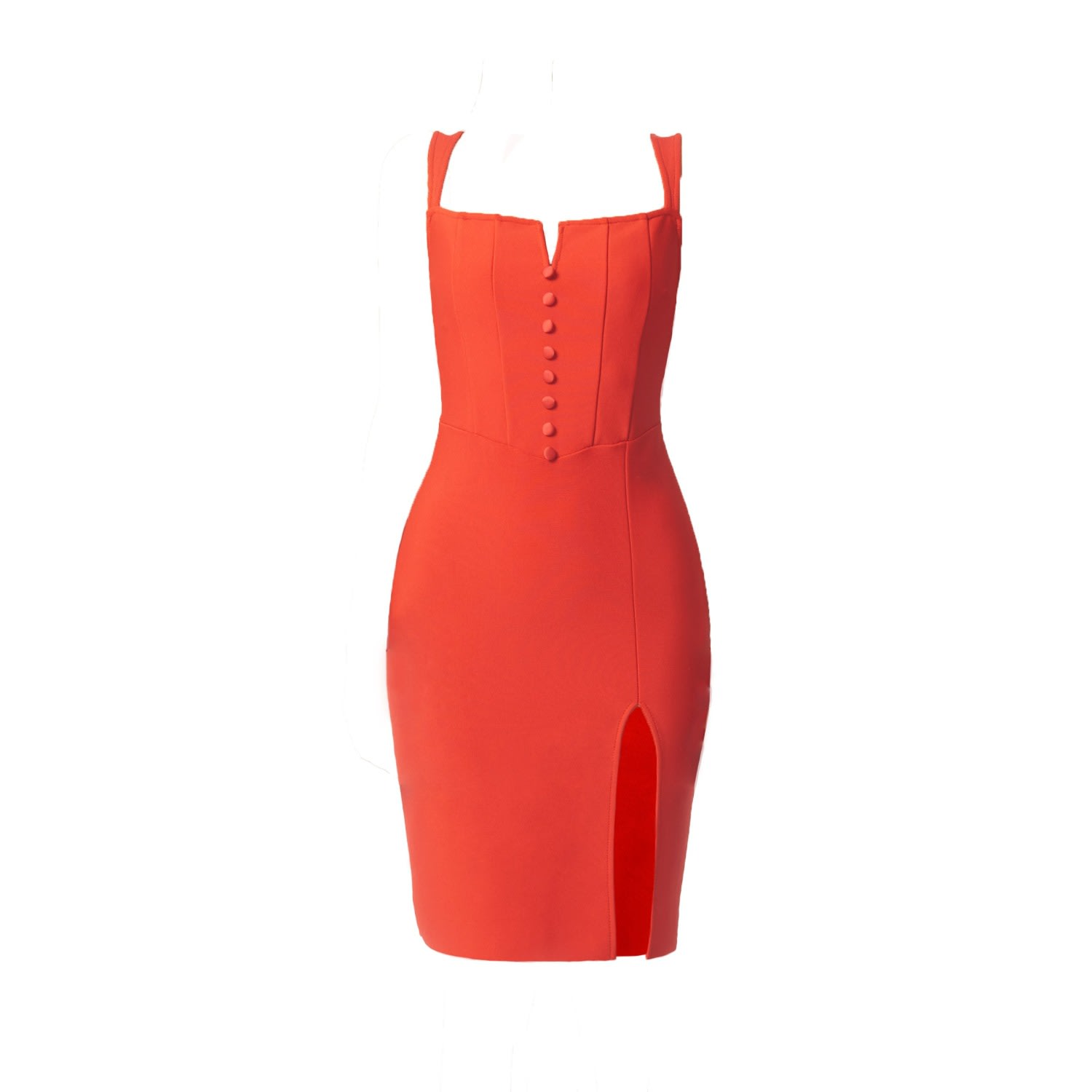 persian red dress VENUS Ruched Side High Low Dress | Persian Red