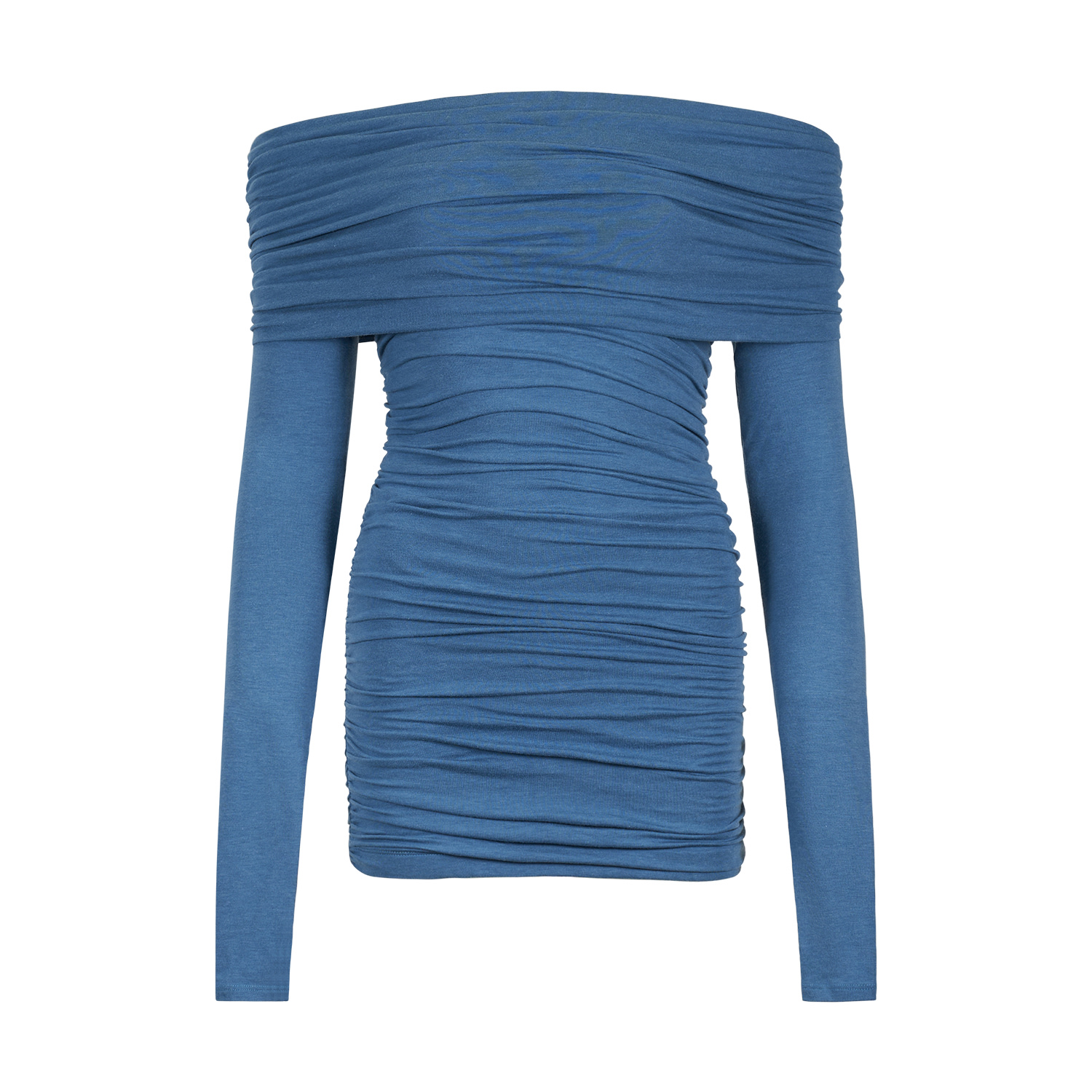 Stellar Blue Long Sleeve Ruched Dress | Egyptian Blue