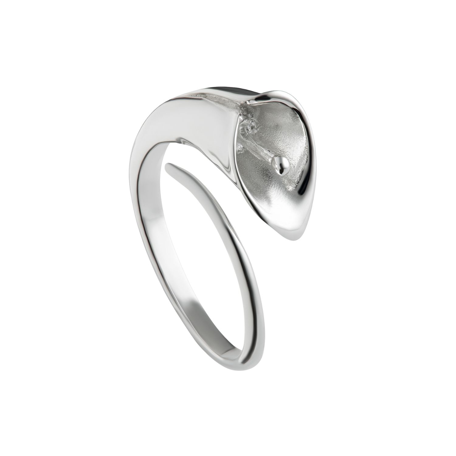 Sterling Silver Lily Flower Open Ring | Lily Charmed | Wolf & Badger