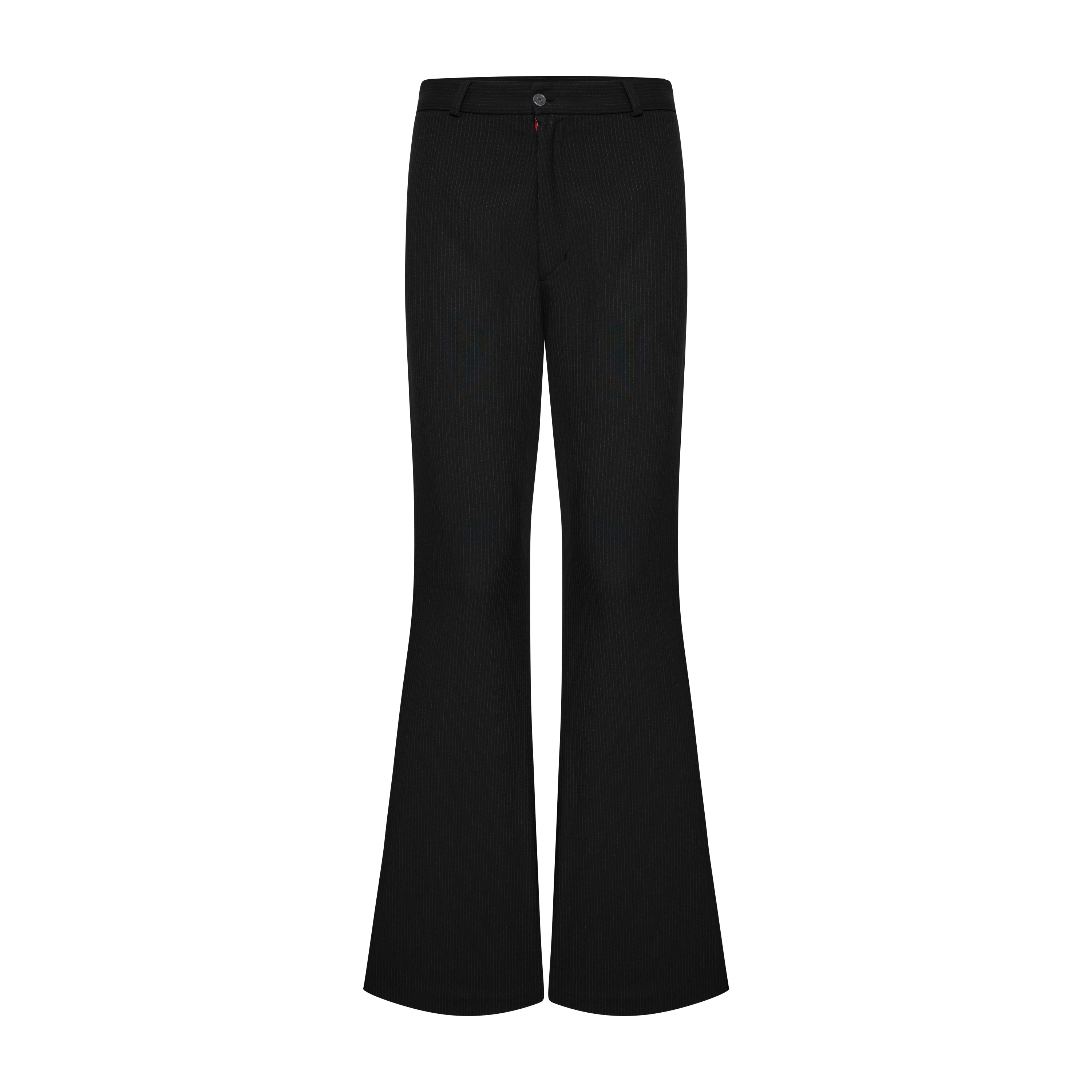Striped Woven Men Flare Pant - Black | PCFG | Wolf & Badger