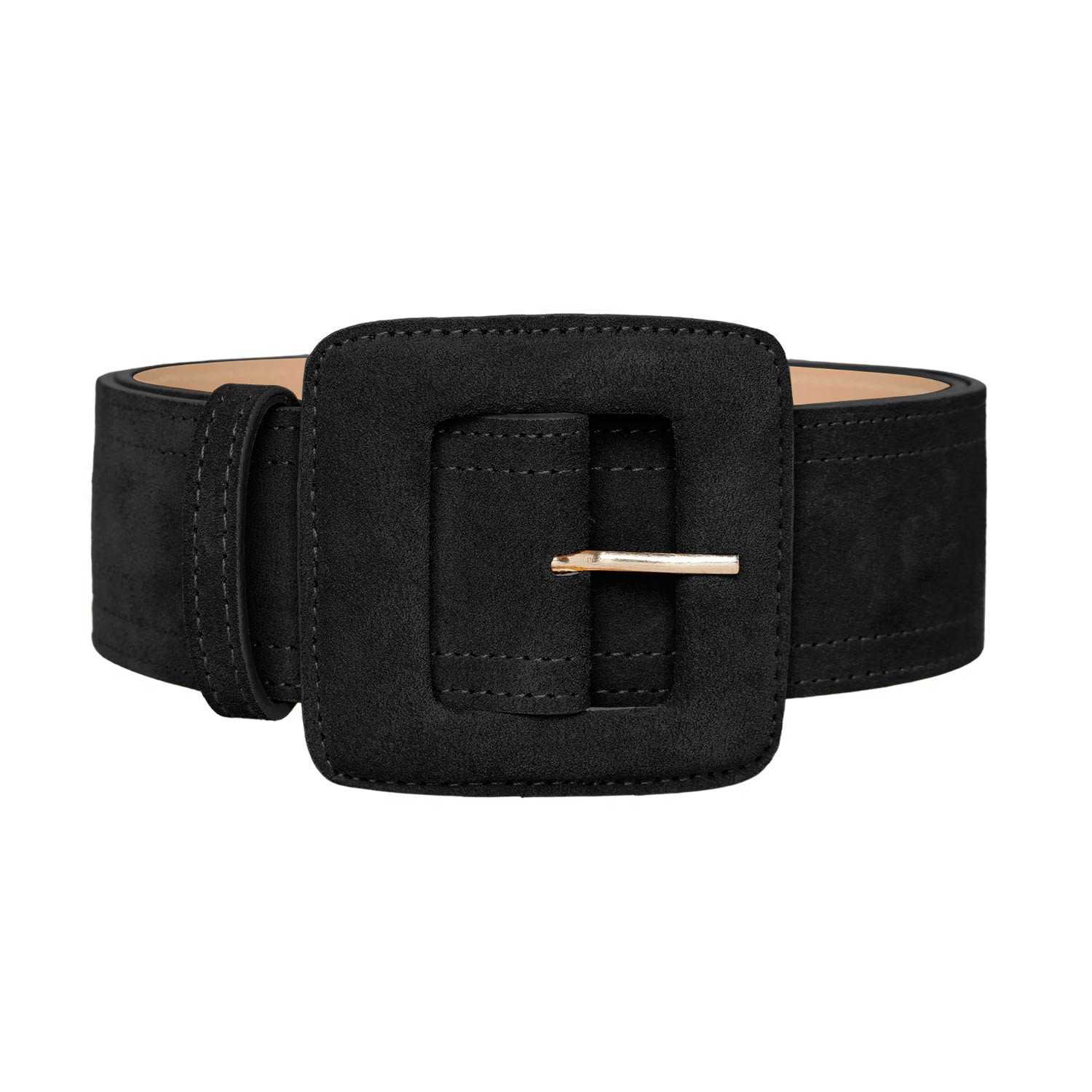 小物 agnes b. Square Buckle Leather Belt black Yago leather belt | Agnès b.