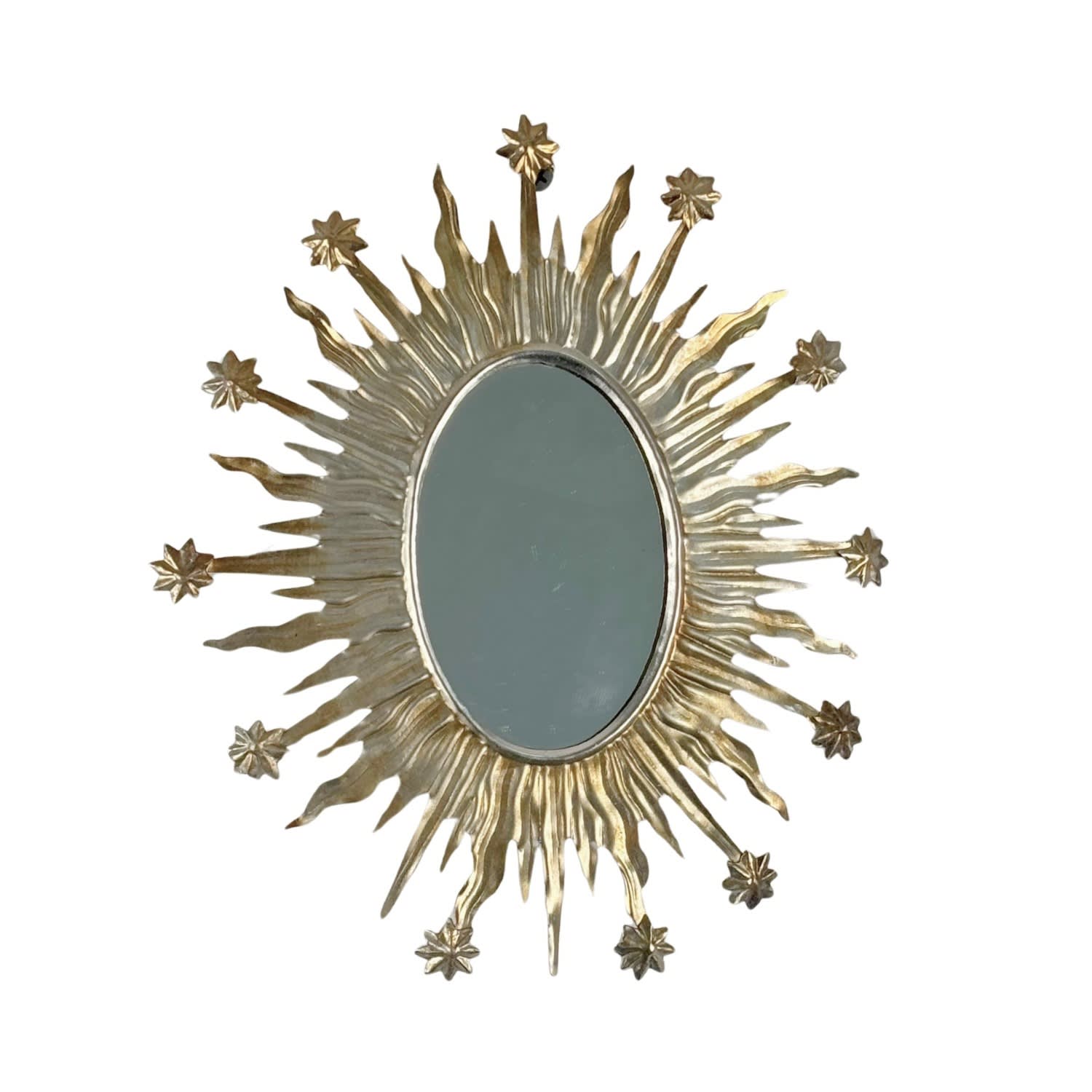 Sunshine Wall Mirror 21X2X24 Cm Antique Silver | Lila Rasa | Wolf