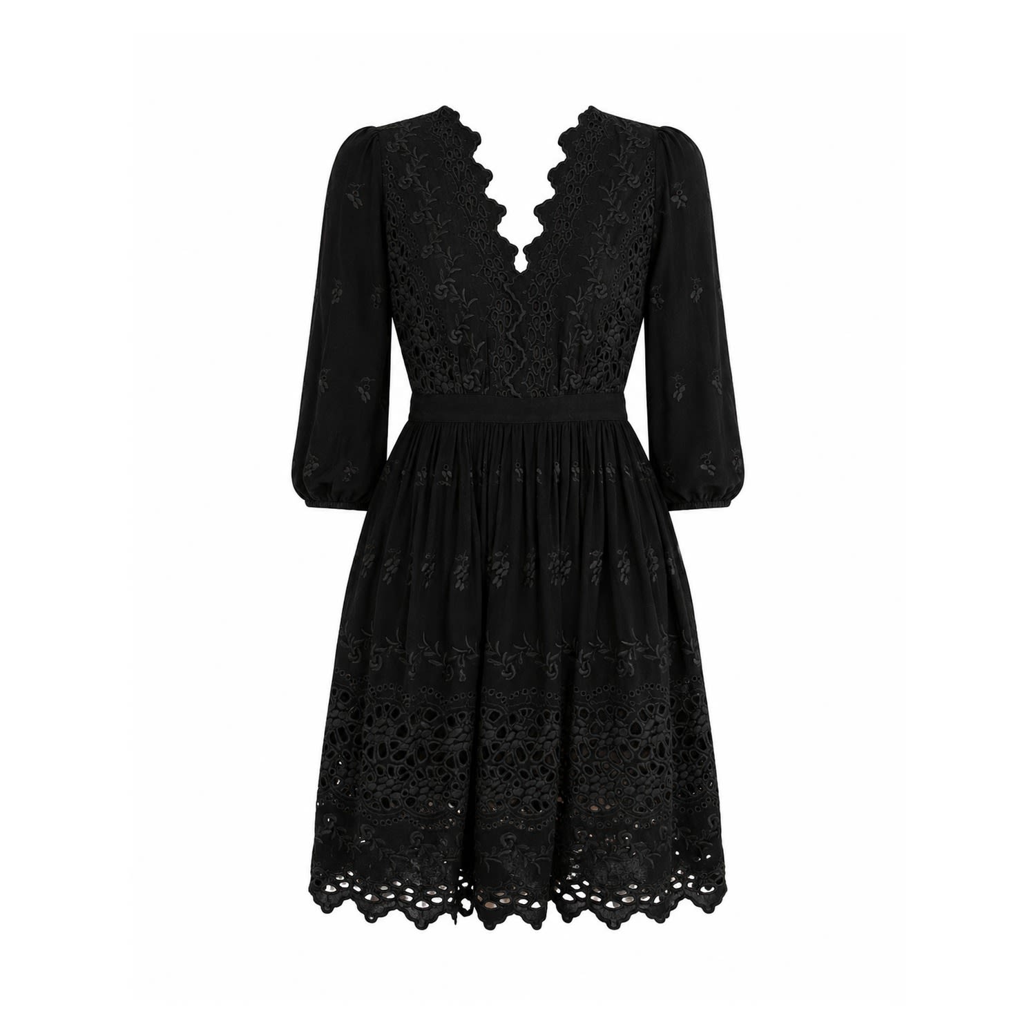 Sweet Talk Eyelet Mini Dress - Black | Belle & Bloom | Wolf & Badger