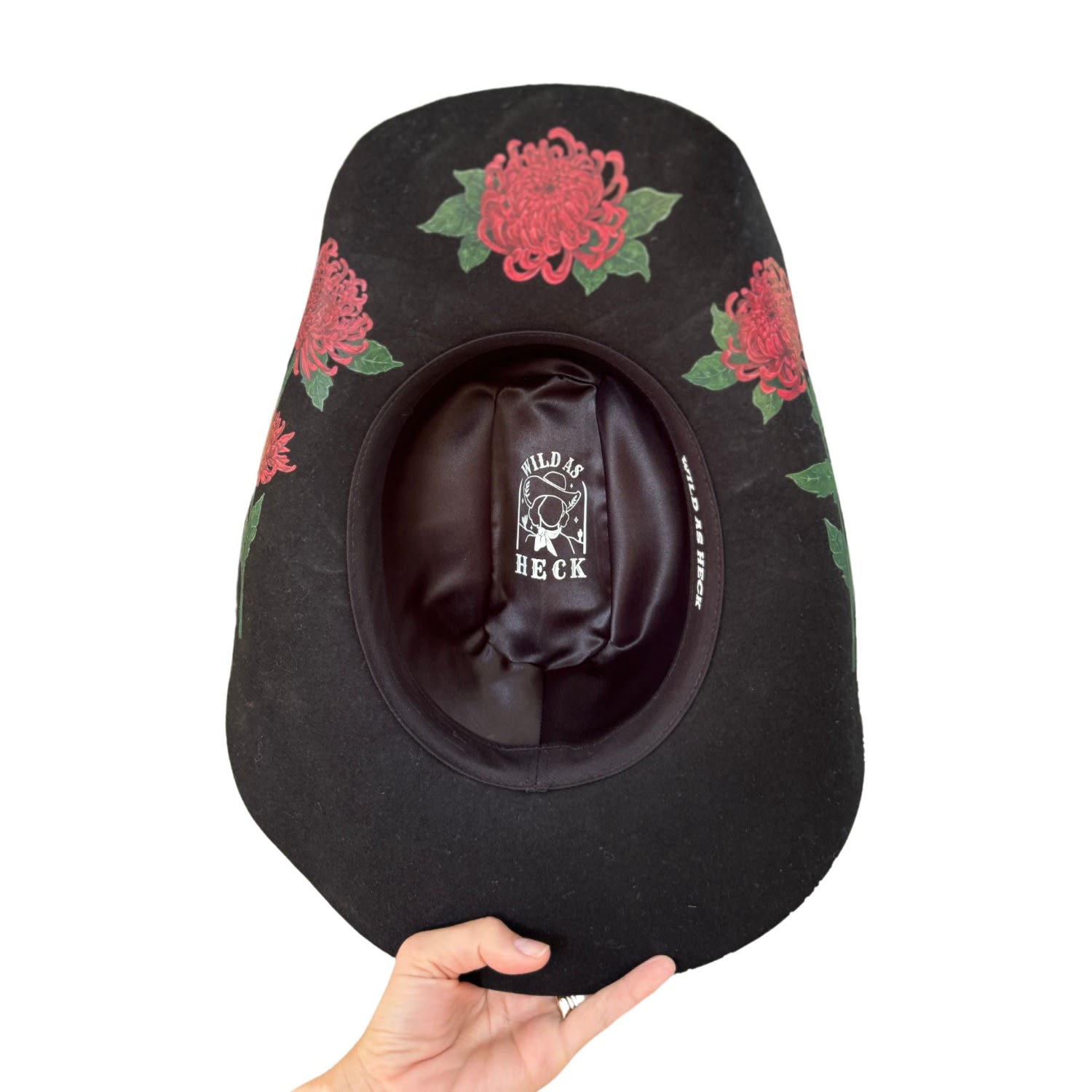 Wild as Heck - The Harlow Hand painted Wool Fedora Wool Festival Hat The-Lou-Fedora-Reed-2-Isolate.  main image 2