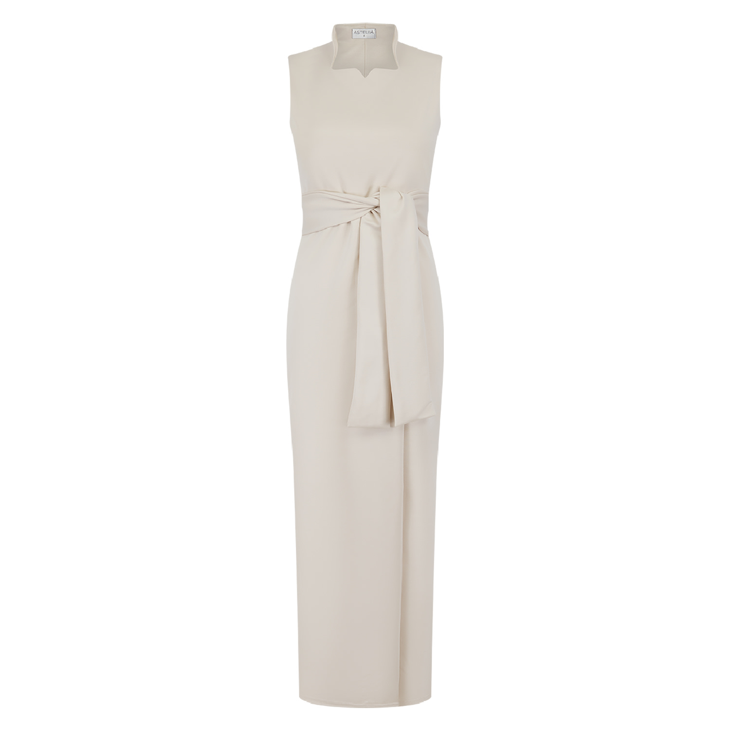 cream wrap maxi dress Glam Cream Dress - Maxi Dress - Wrap Dress - Long Sleeve Dress