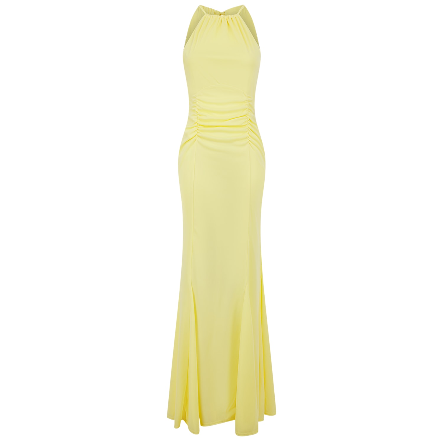 Plume Maxi Dress In Sunstruck Yellow Celestine Mae Wolf Badger
