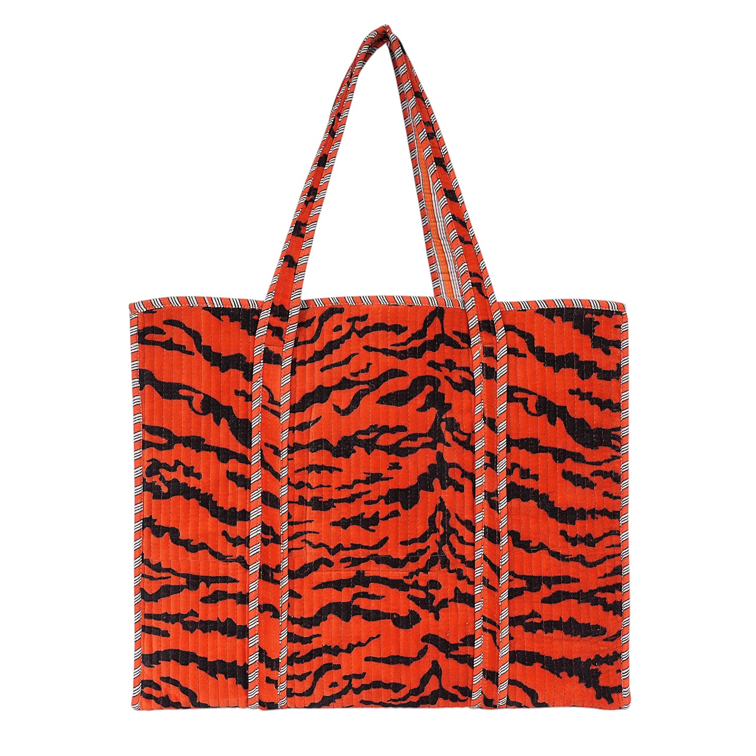 The Tiger Velvet Bag In Orange | Conscious Yoga Collective | Wolf