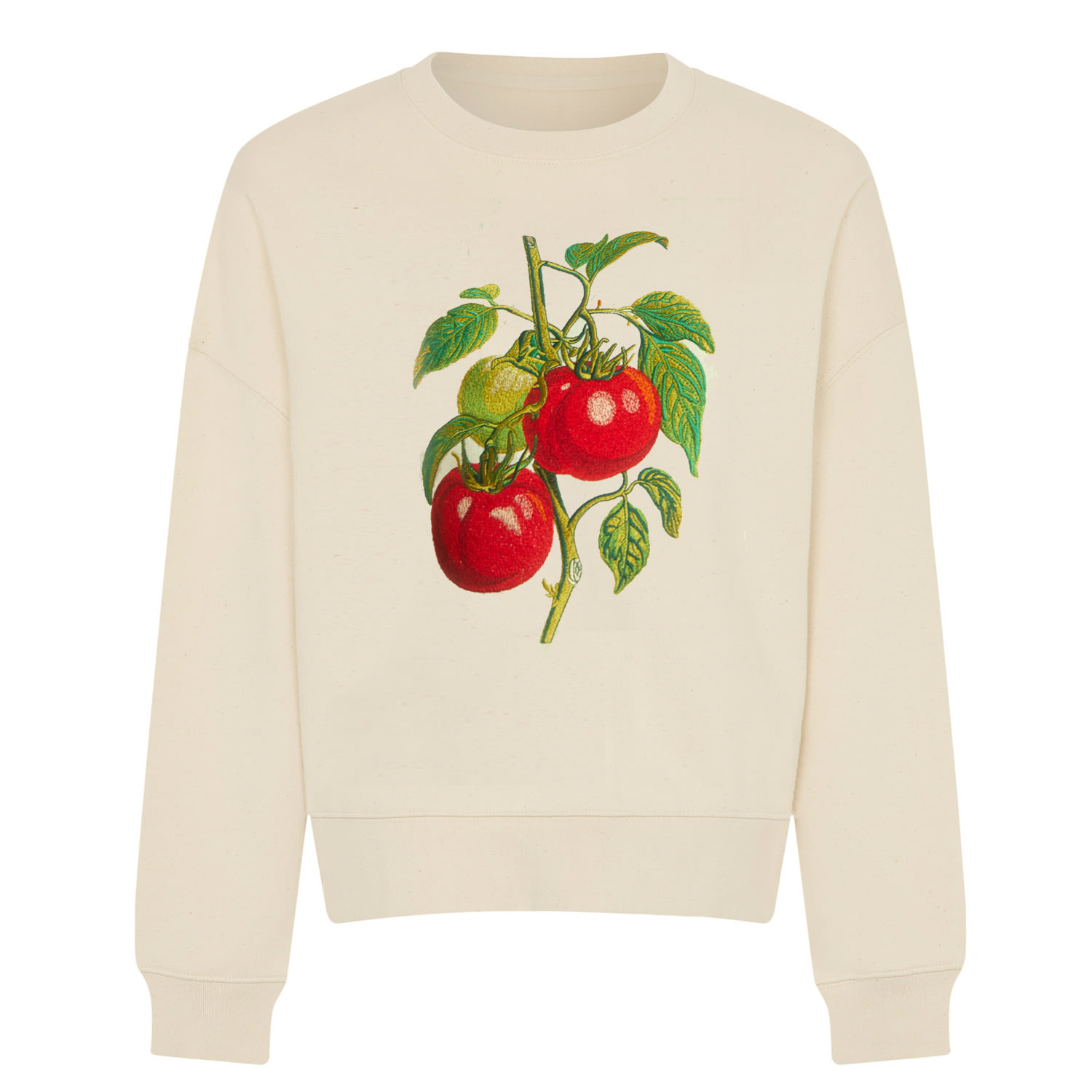 Tomato Embroidered Organic Cotton Sweatshirt Women | INGMARSON