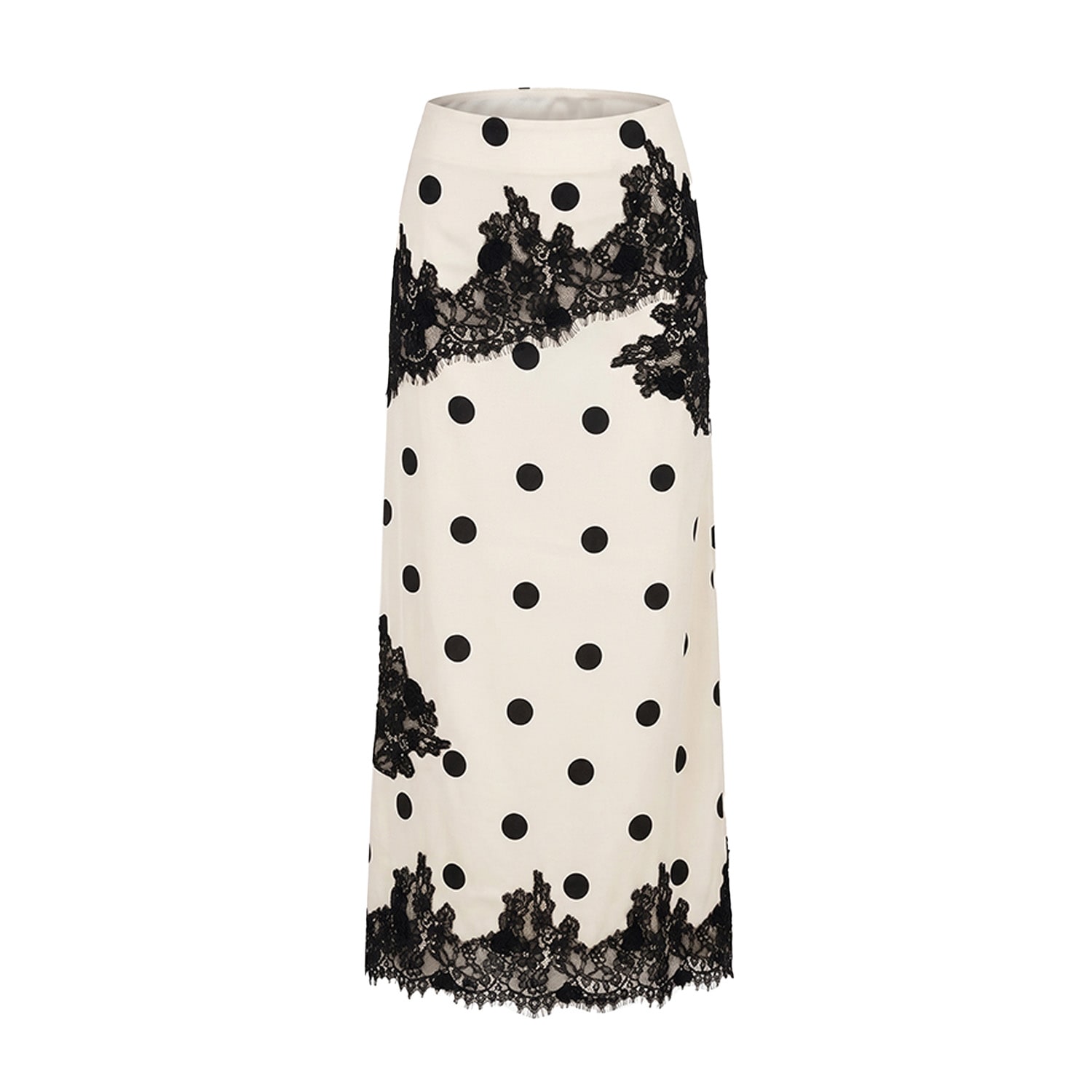 Verona Contrast Polka Dot Satin Midi Skirt | AMY LYNN | Wolf & Badger