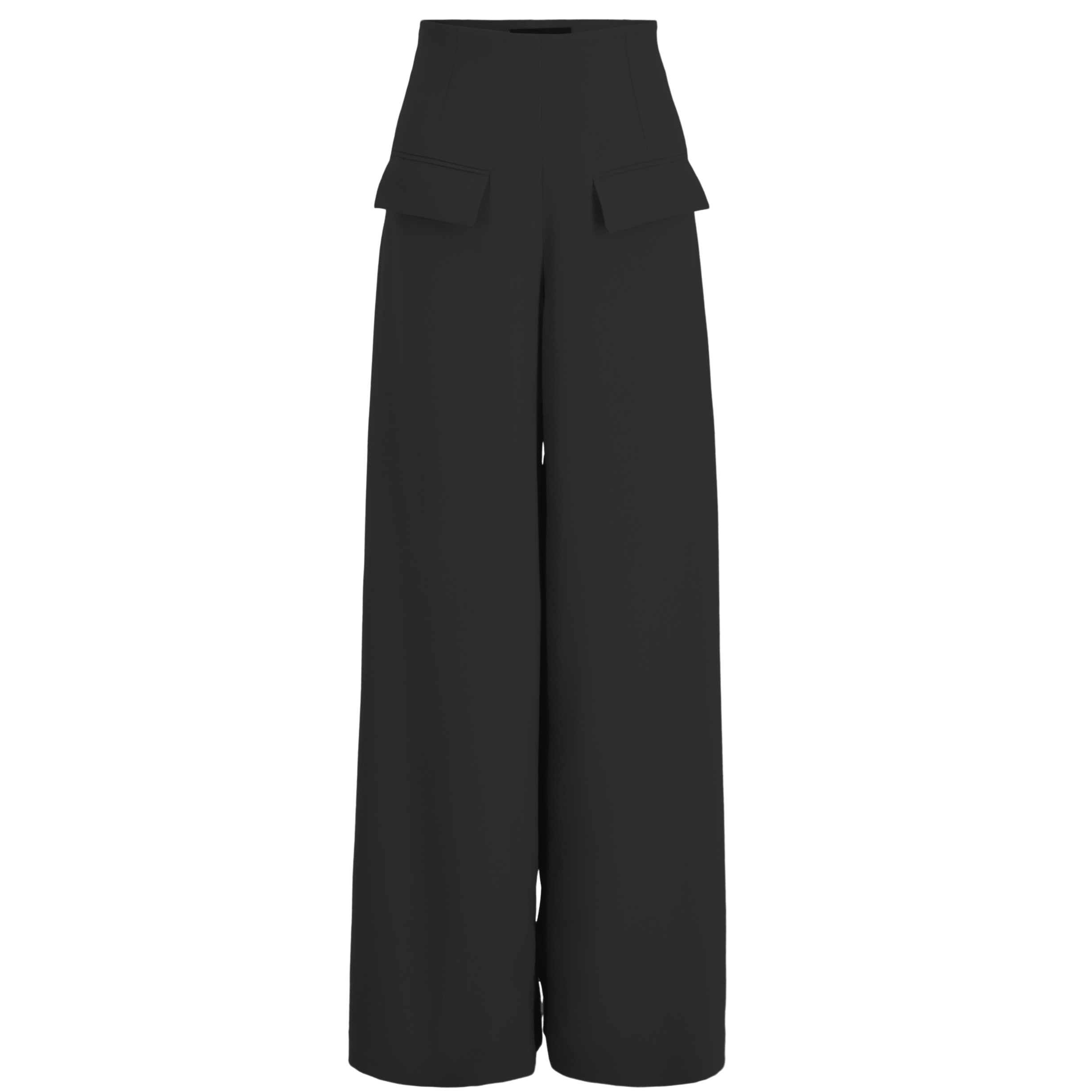 Stretch Wide-Leg Dress Pants  Black | Layo G | Wolf & Badger