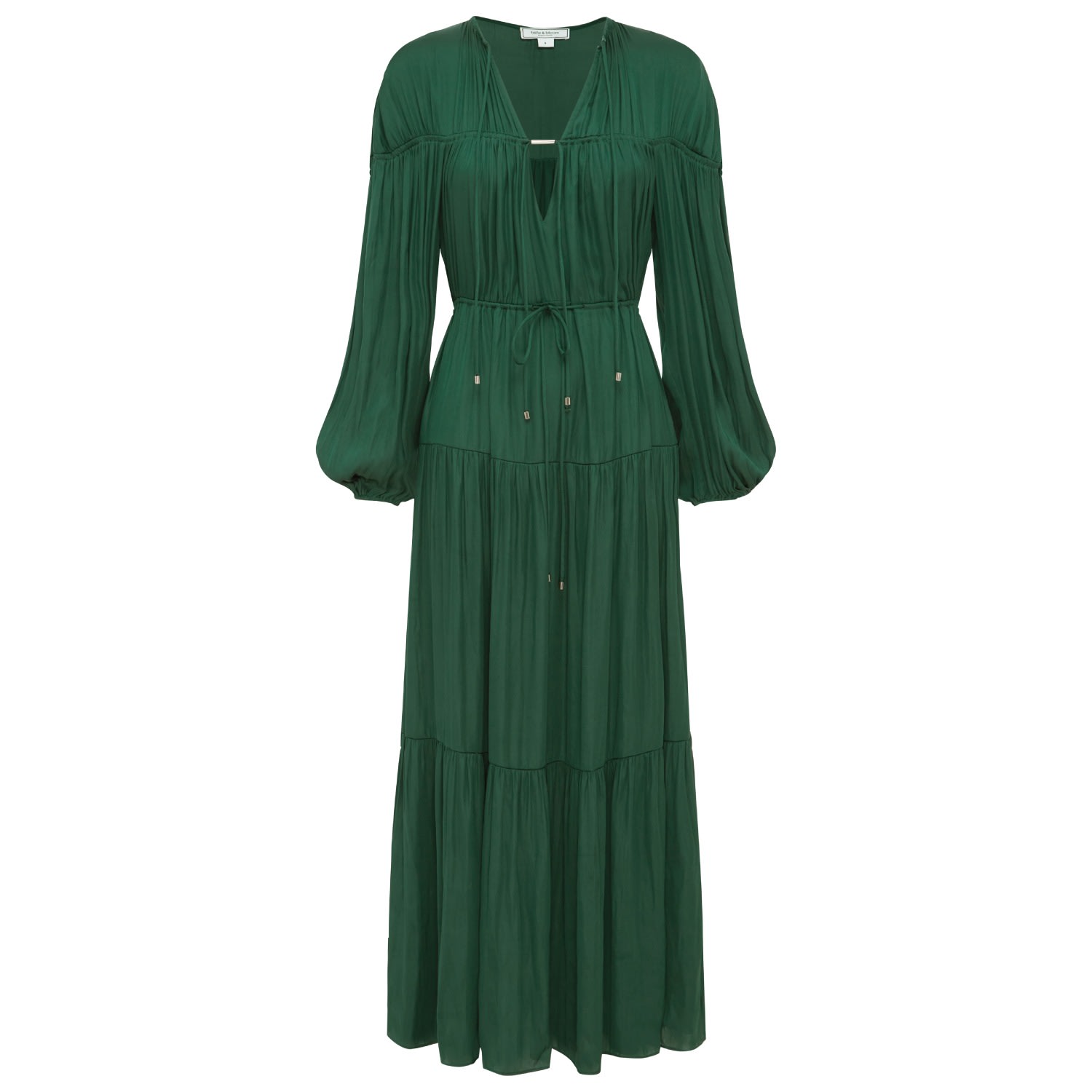 Window Seat Tiered Maxi Dress - Dark Green | Belle & Bloom | Wolf & Badger