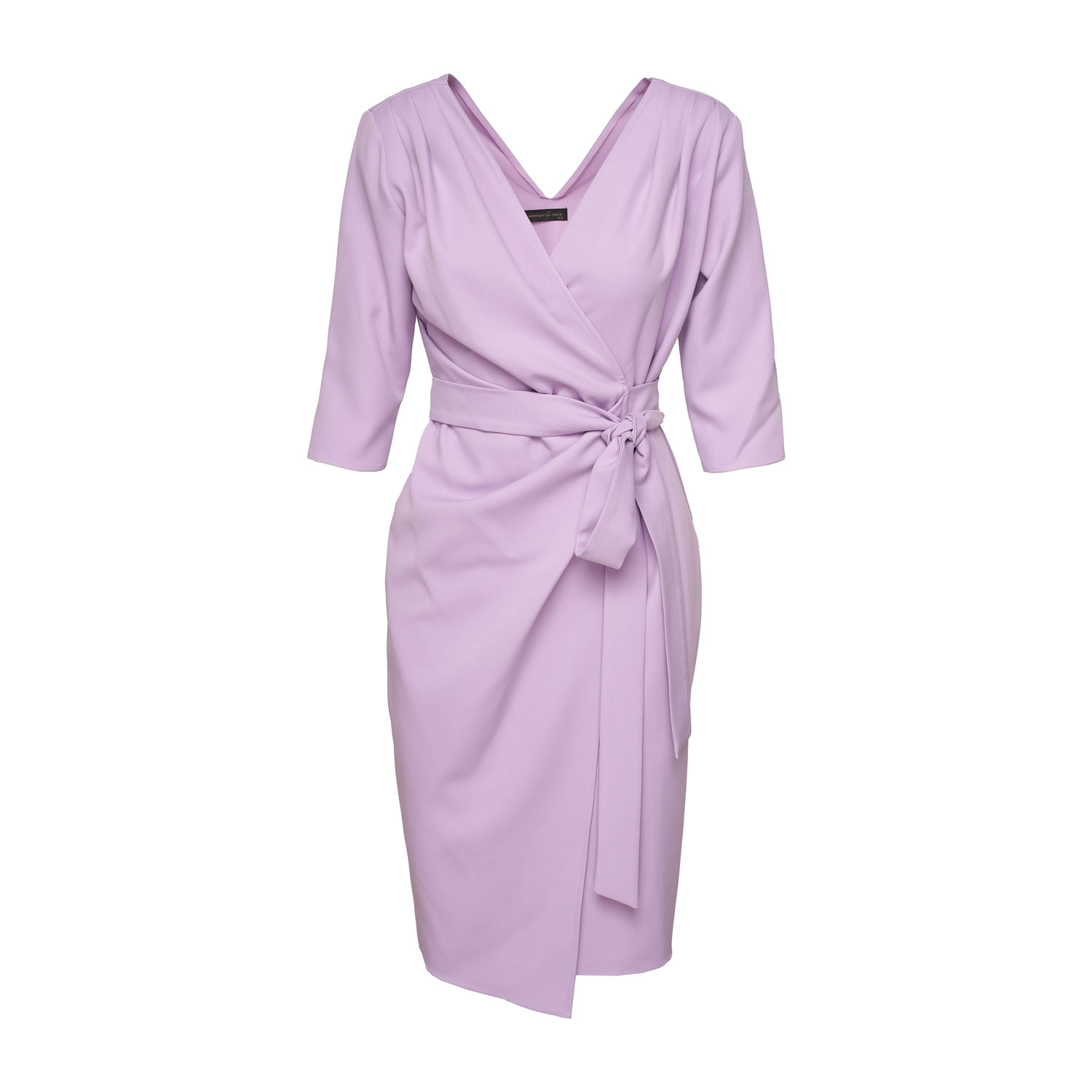 high low denim dress H005X-DENIM Plus Size High-Low Denim Shirt Dress Self Belt