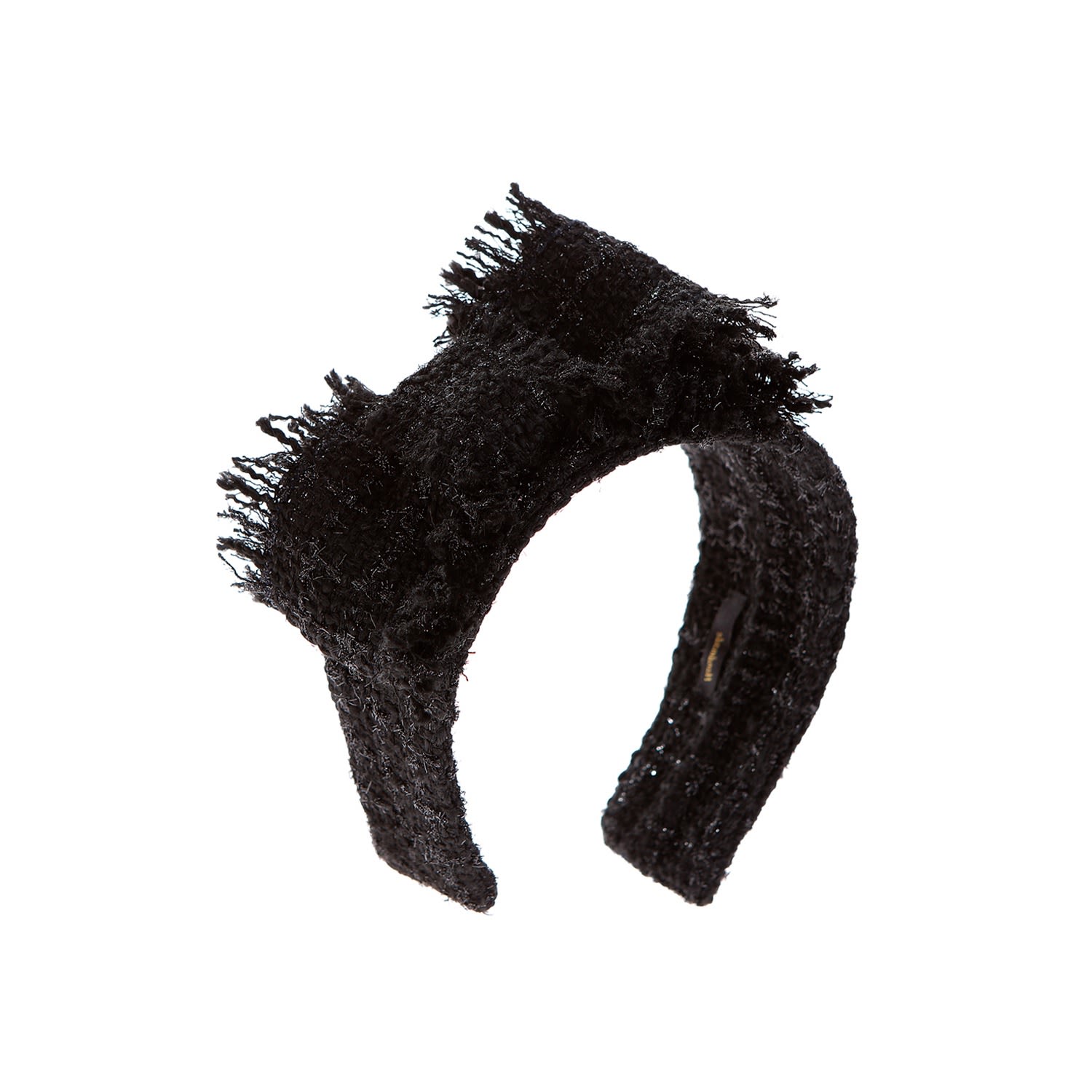 Kim - Black Shiny Tweed Headband | SIBI Hats | Wolf & Badger display picture 1