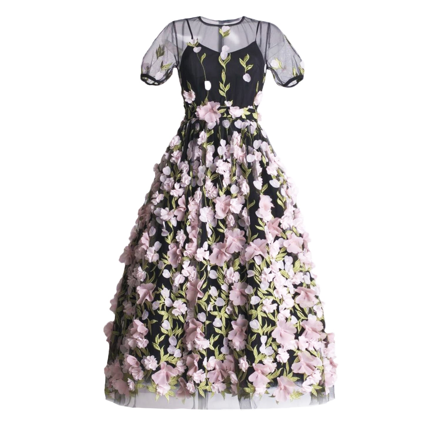 Dress Fabiola With Flowers | MATSOUR'I | Wolf & Badger
