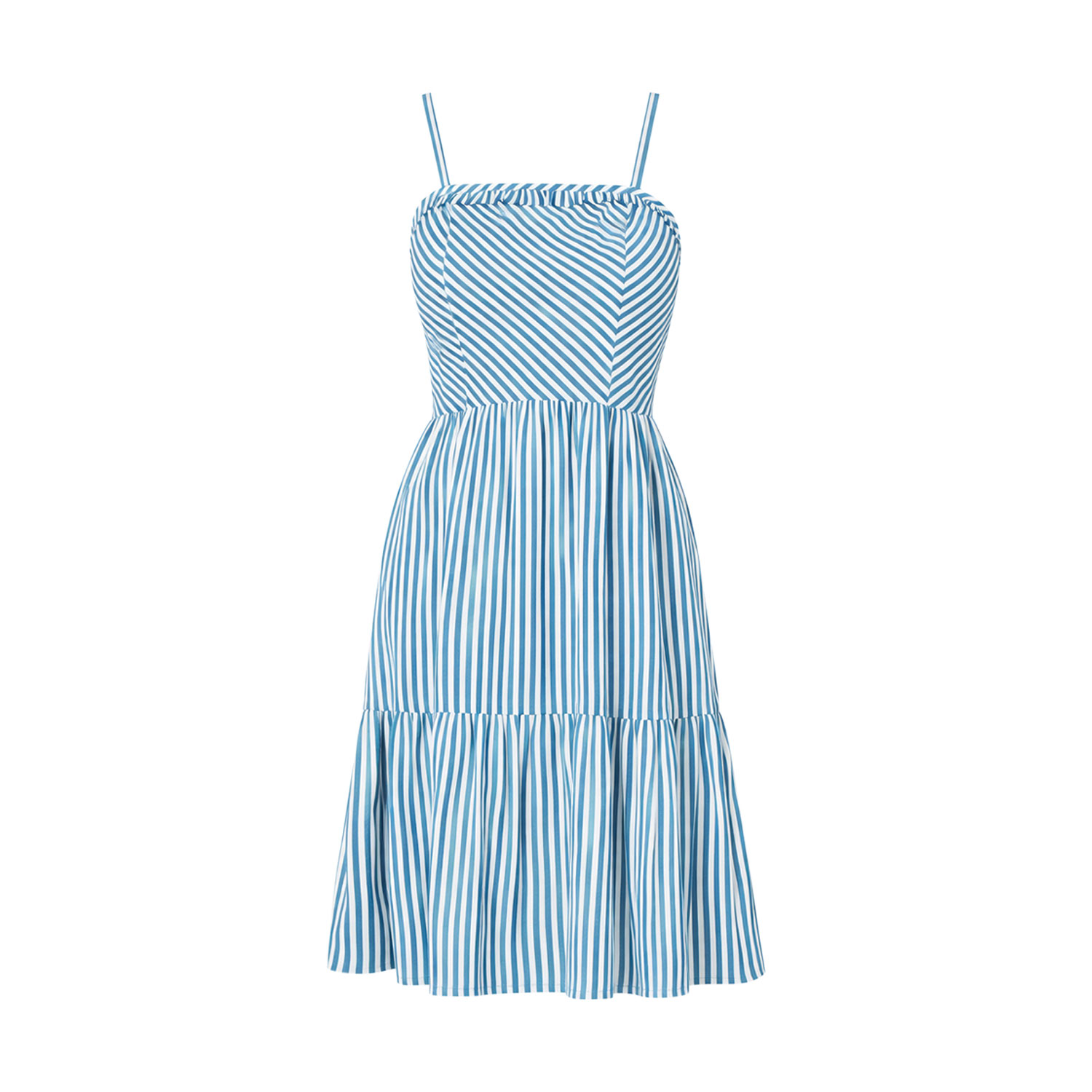 Yumi Blue Stripe Cotton Mini Sun Dress | Yumi | Wolf & Badger