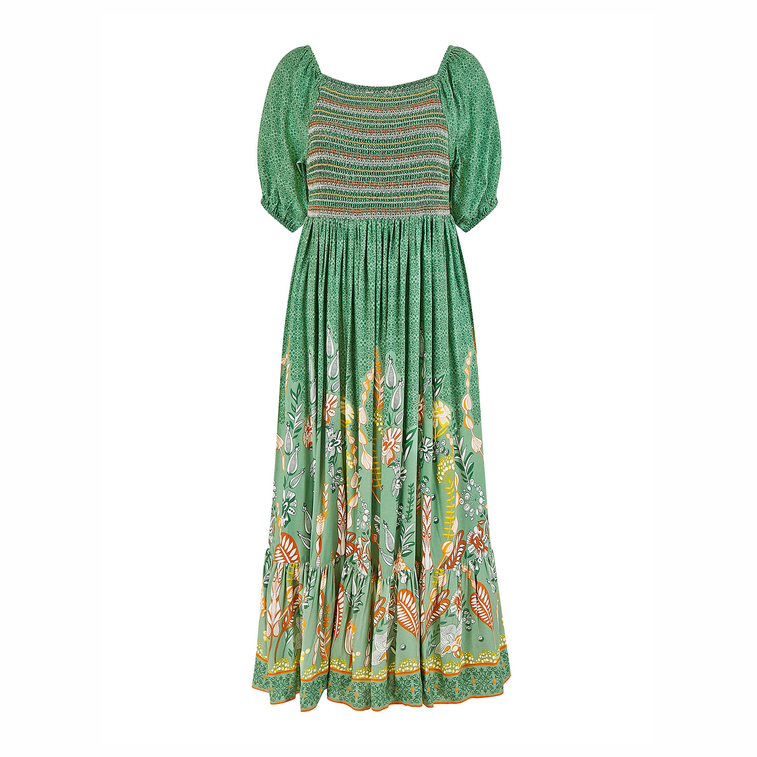 yumi green lace dress Yumi Green Viscose Lace Trim Wrap Maxi Dress