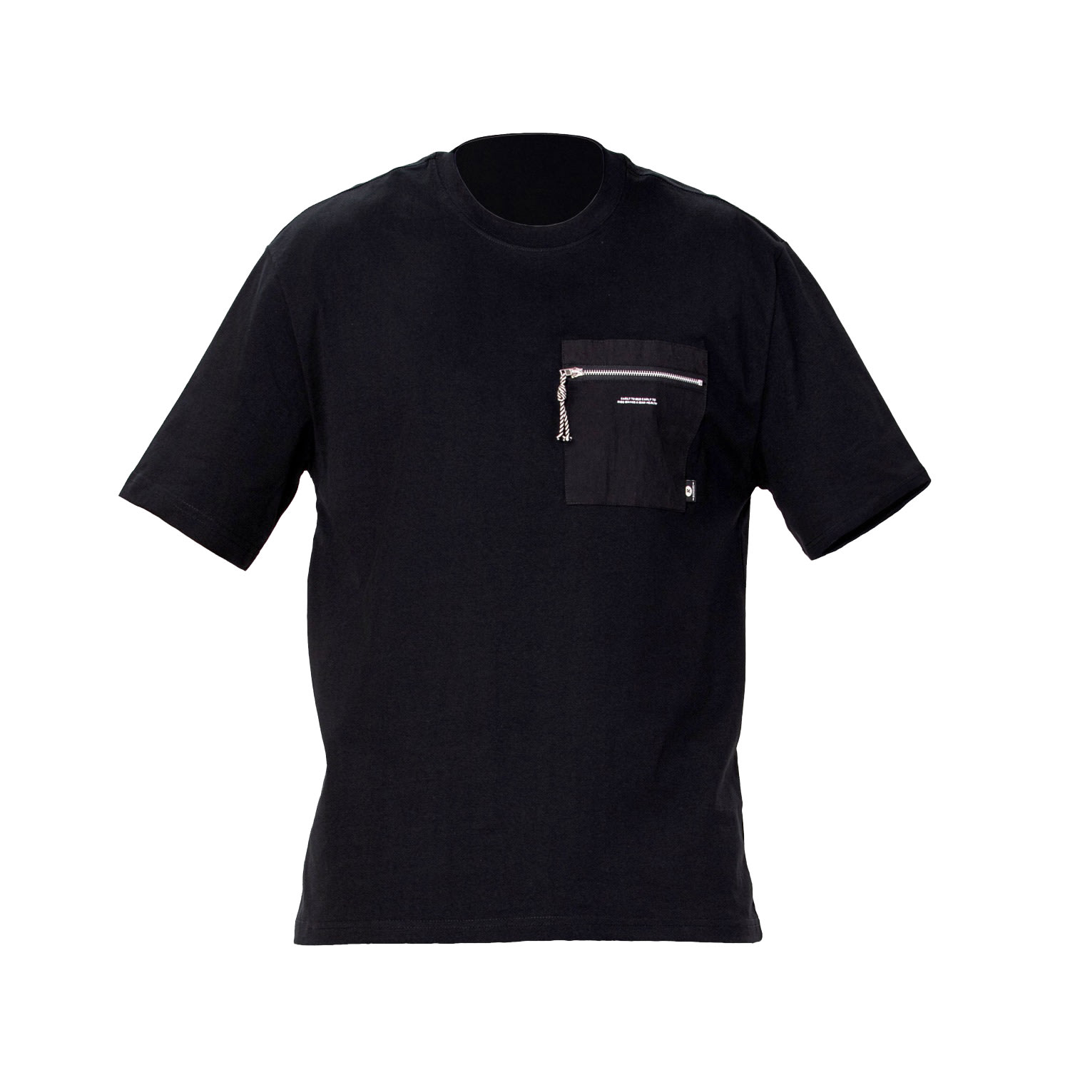 Zipper On Pocket T-Shirt - Black | Smart and Joy | Wolf & Badger