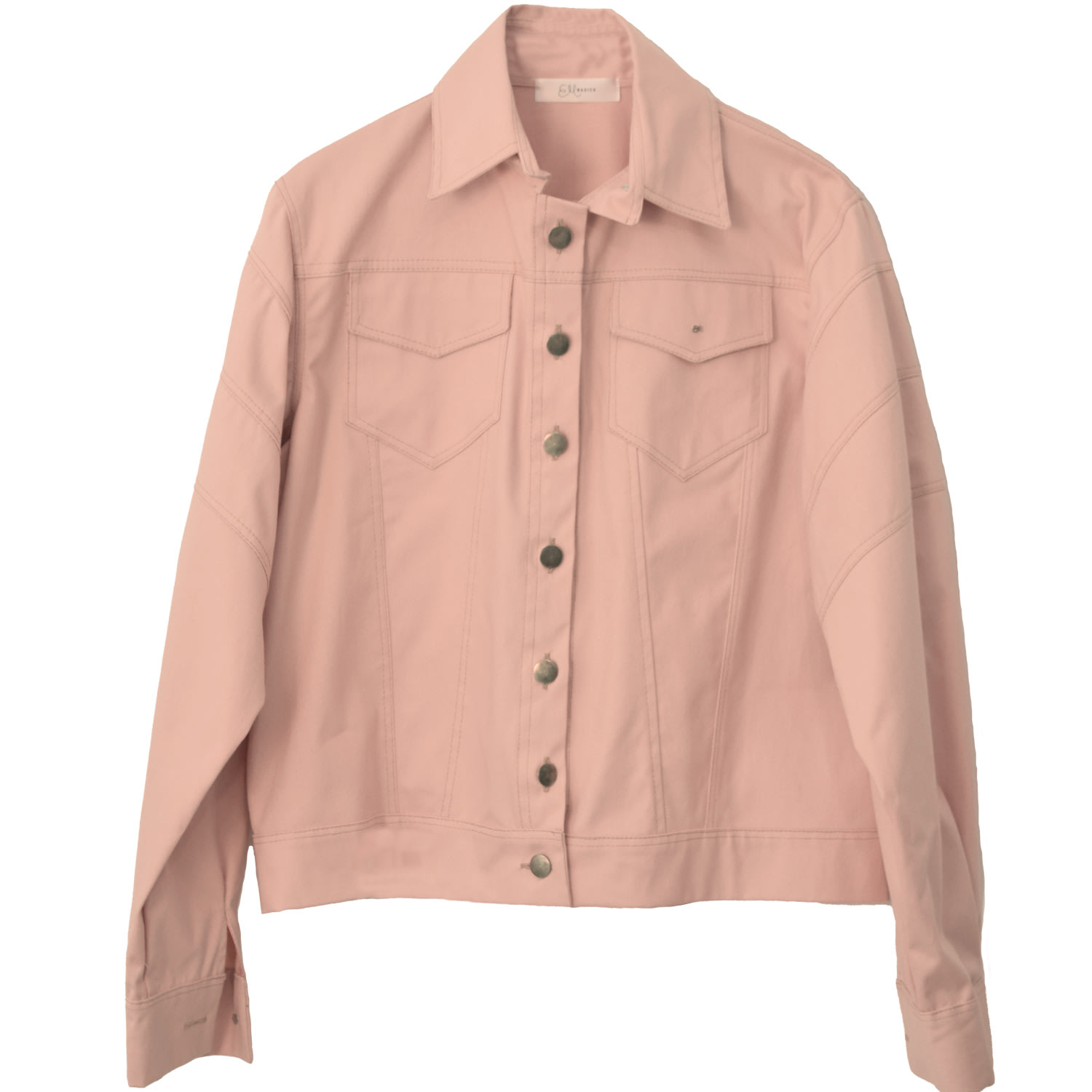 Michella Women's Pink / Purple Basic Denim Jacket - Pink & Purple In Pink/purple