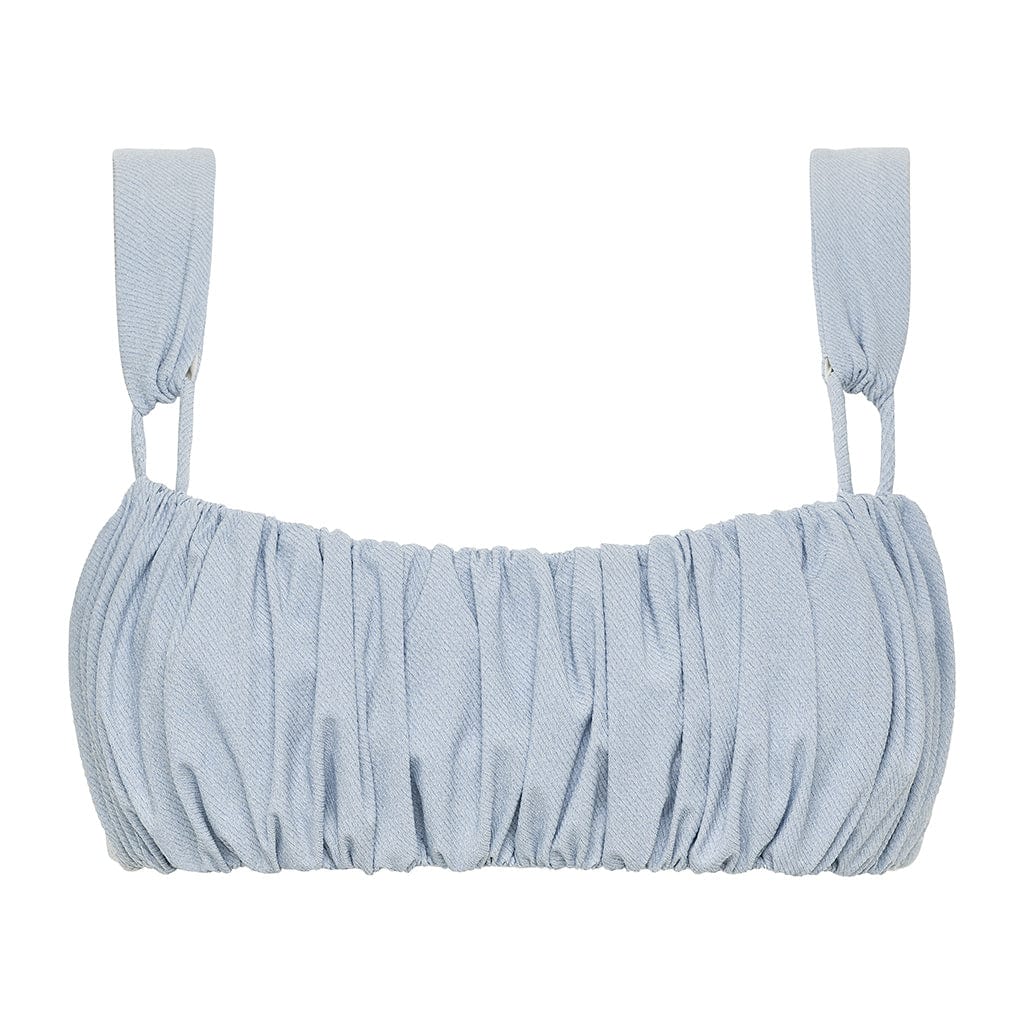 Montce Light Denim Victoria Bikini Top In Blue