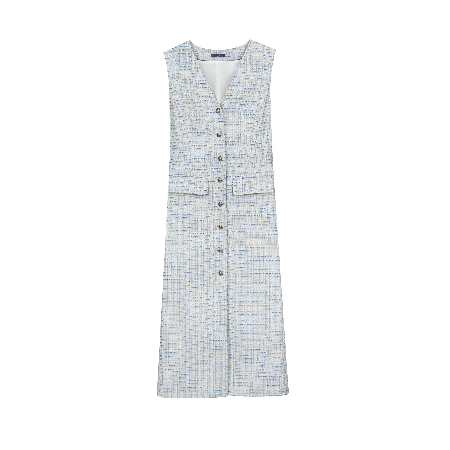 Inavati Women's Midi Light Blue Fitted Dress