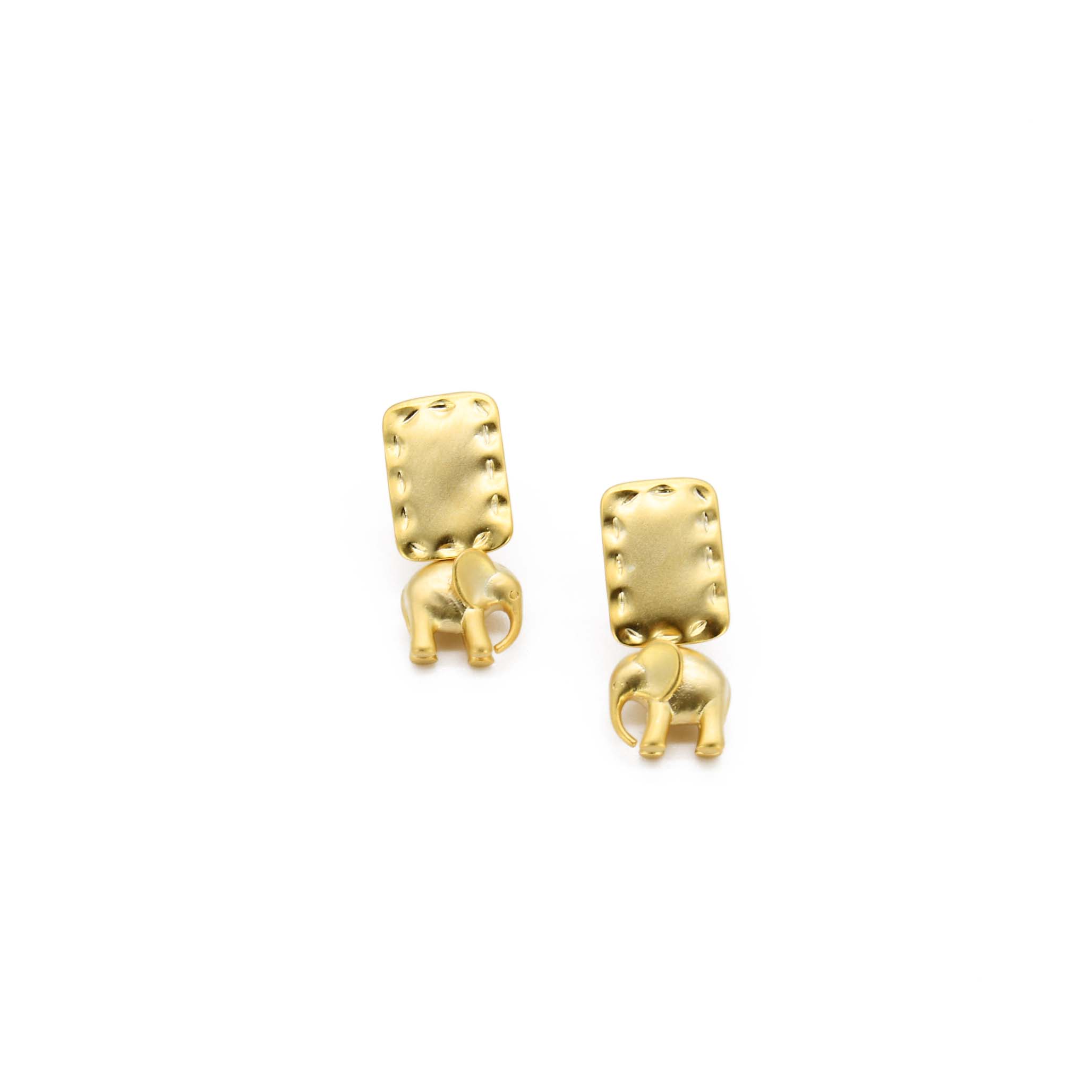 Women’s Gold Plated Elephant Earring Adiba