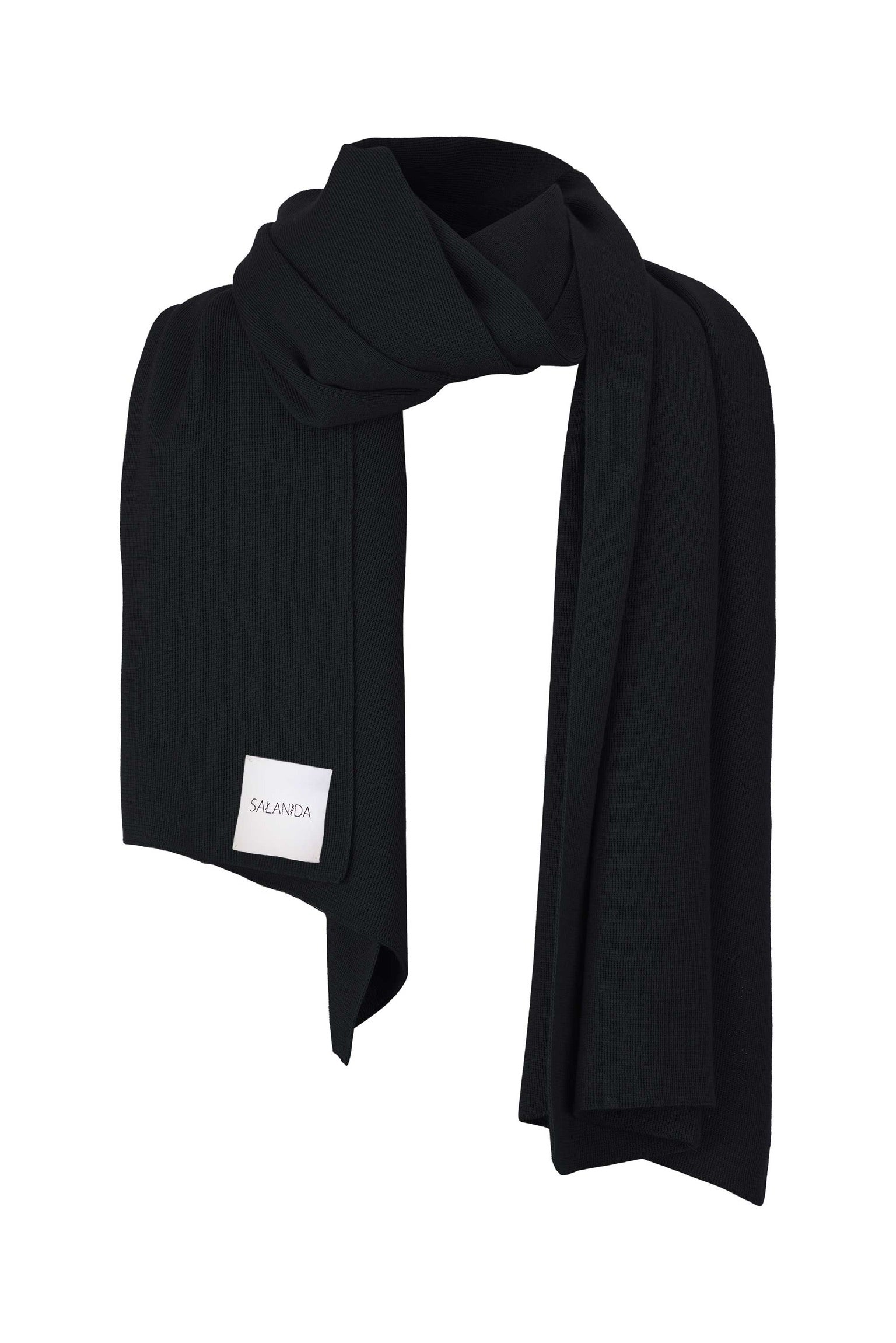 Women’s Via 100% Merino Scarf Black Salanida