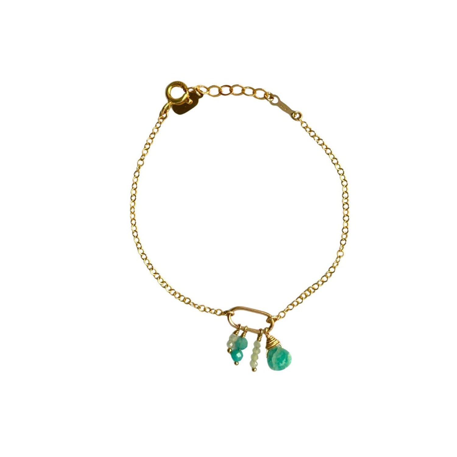Inari Jewellery Women's Gold / Blue / White Nami Bracelet In Gold