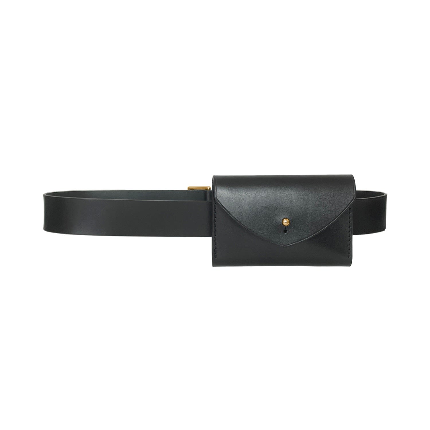 Women's Black Slim Envelope Belt Bag | Large | Haute Cuir