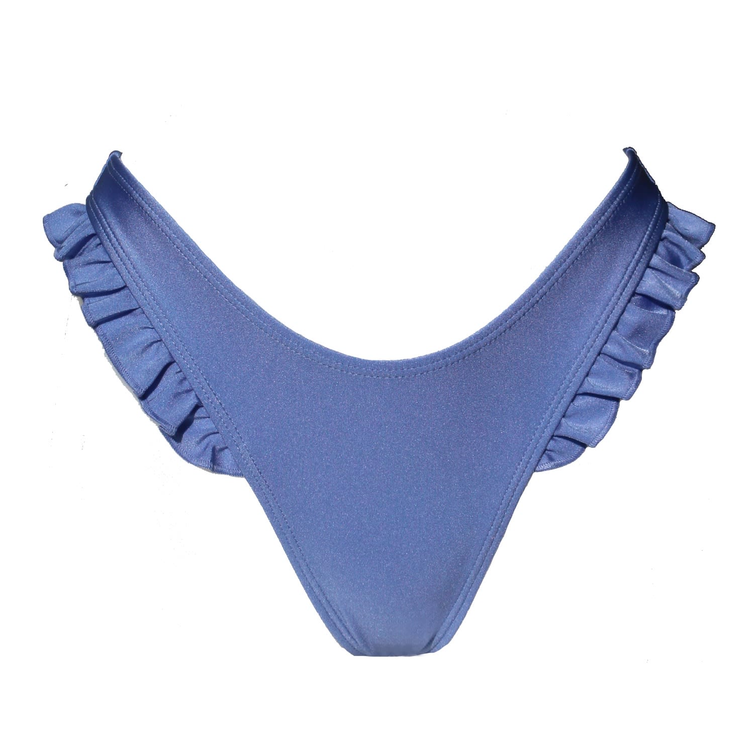 Women&rsquo;s Bikini Bottom - Sienna Petrea "Purple-Blue" Ruffle | Large | Marquise Swim