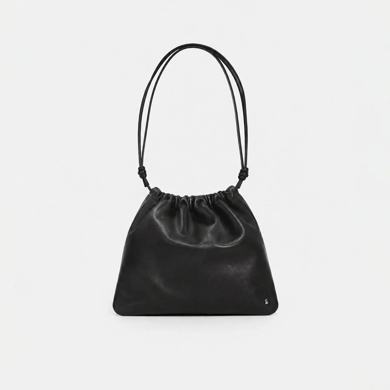 Women's Black Casie Leather Bucket Bag | Suud Collection