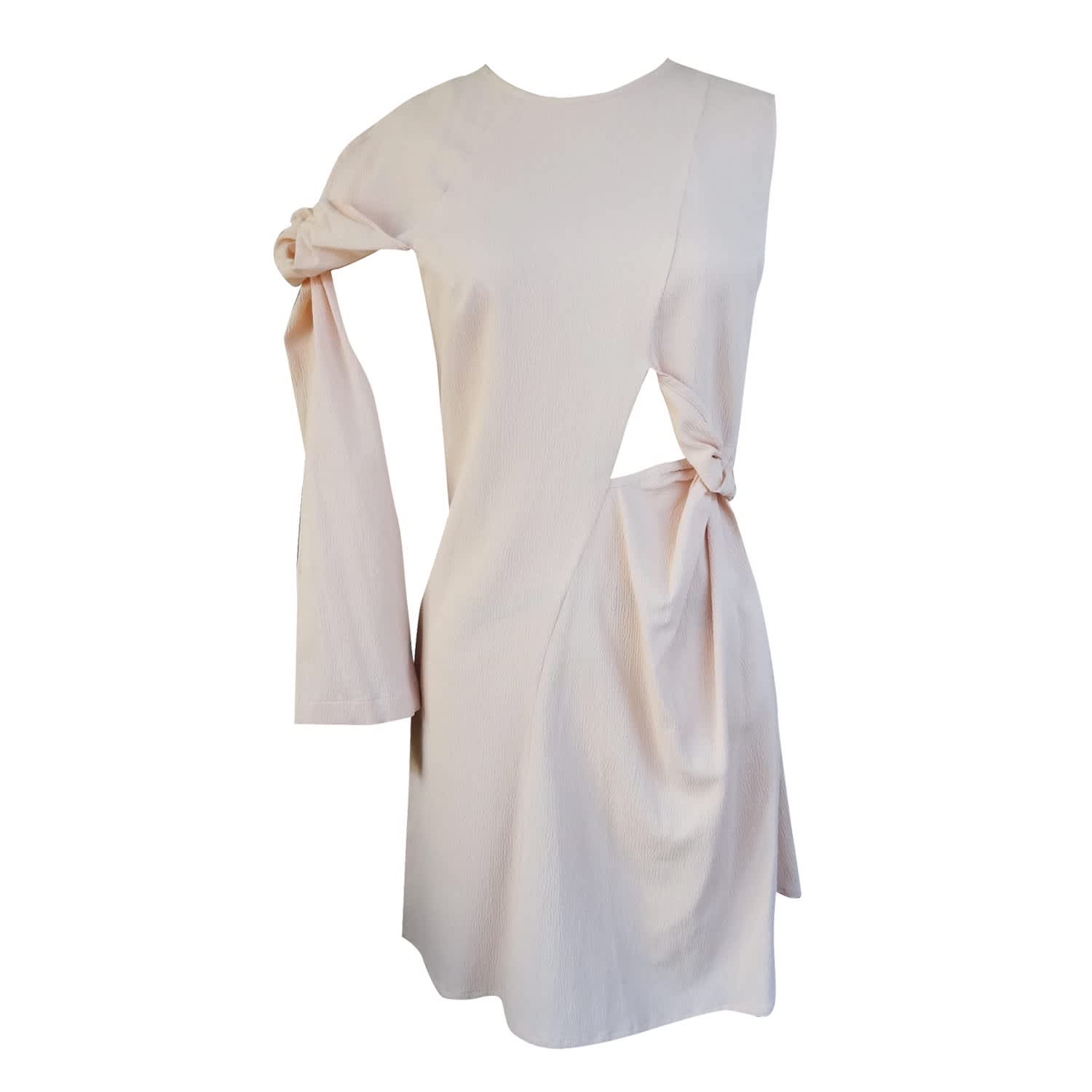 draped dresses with sleeves