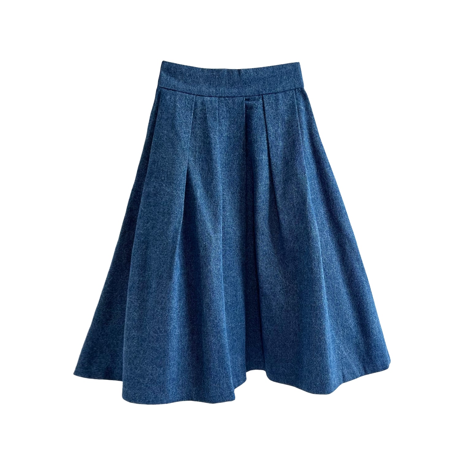 Women’s Full Midi Skirt In Blue Denim Medium L2R the Label