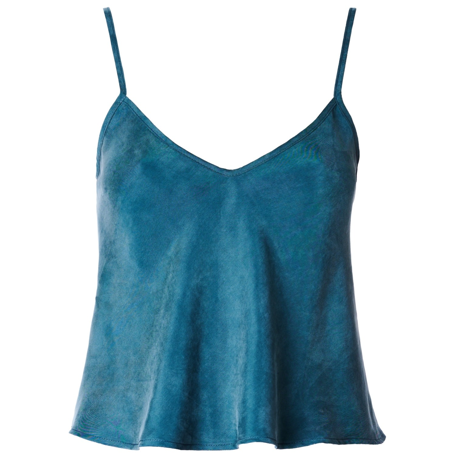 Women’s Blue Sea Green Crop Camisole Small Italia a Collection